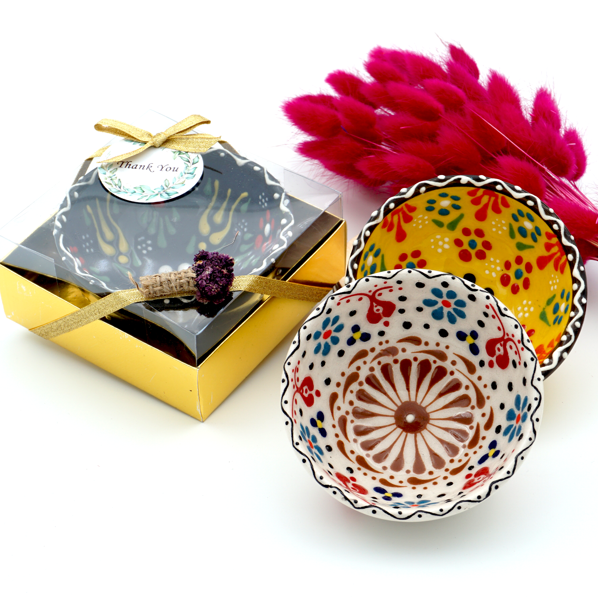Wedding favours bulk ceramic mexican style bowls 3.14 inches