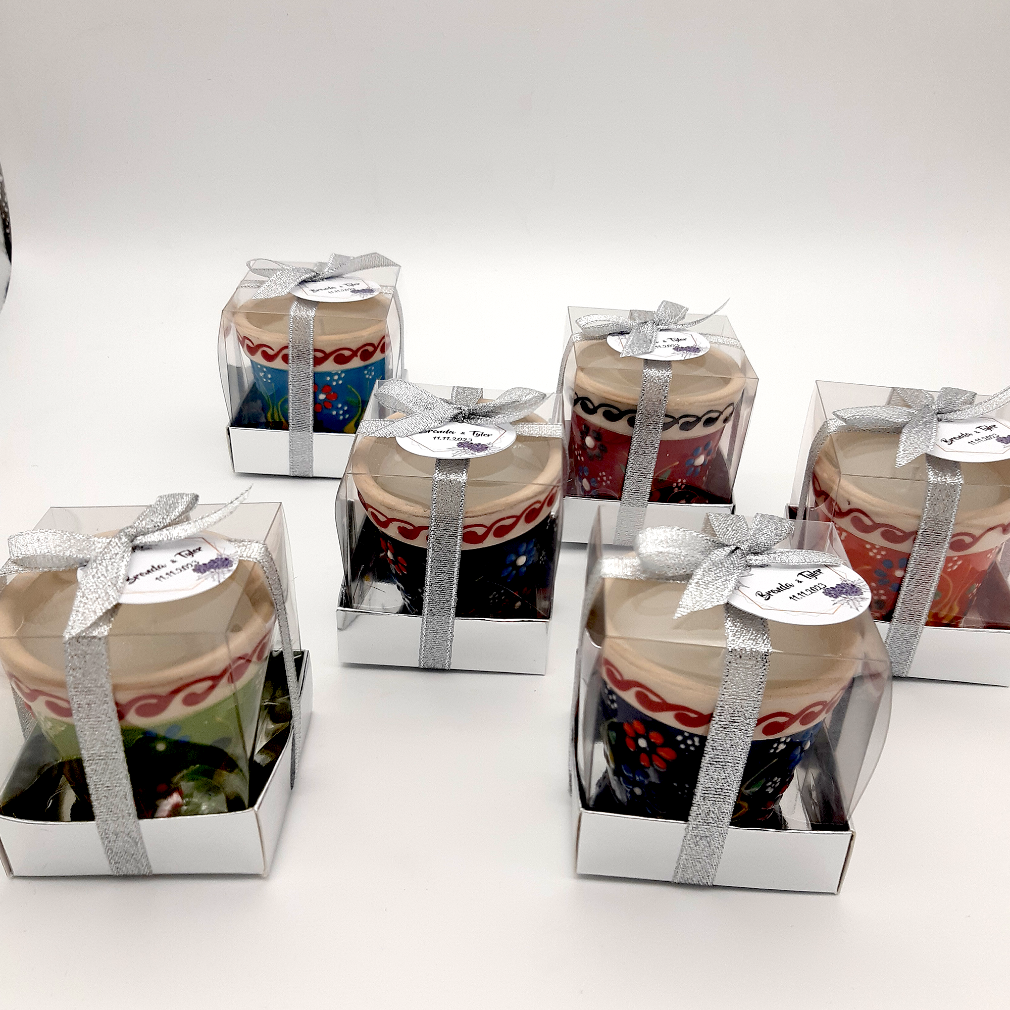 Wedding Favours Bulk Candle in Ceramic Pots with Box for Return gifts