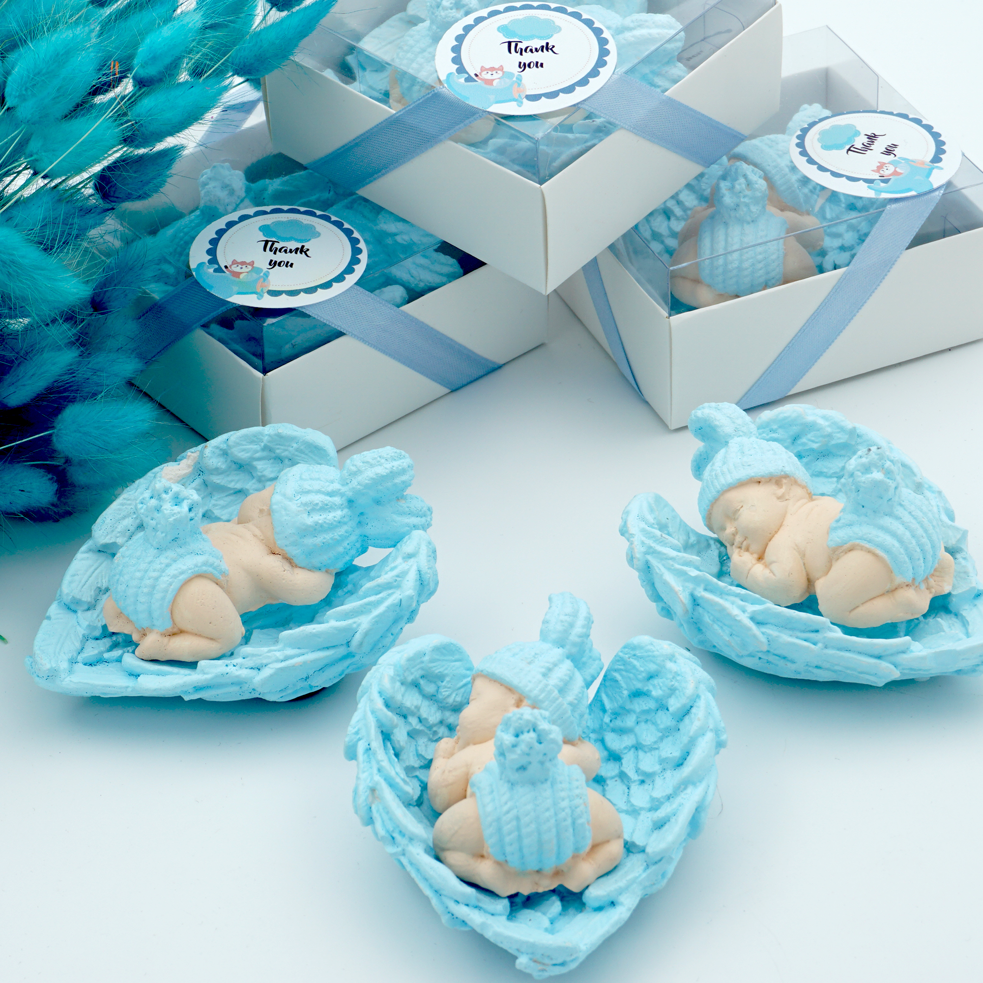 Baby Shower Favors for Guest, Stone Angel baby for new born, baptism, Communion, christenings