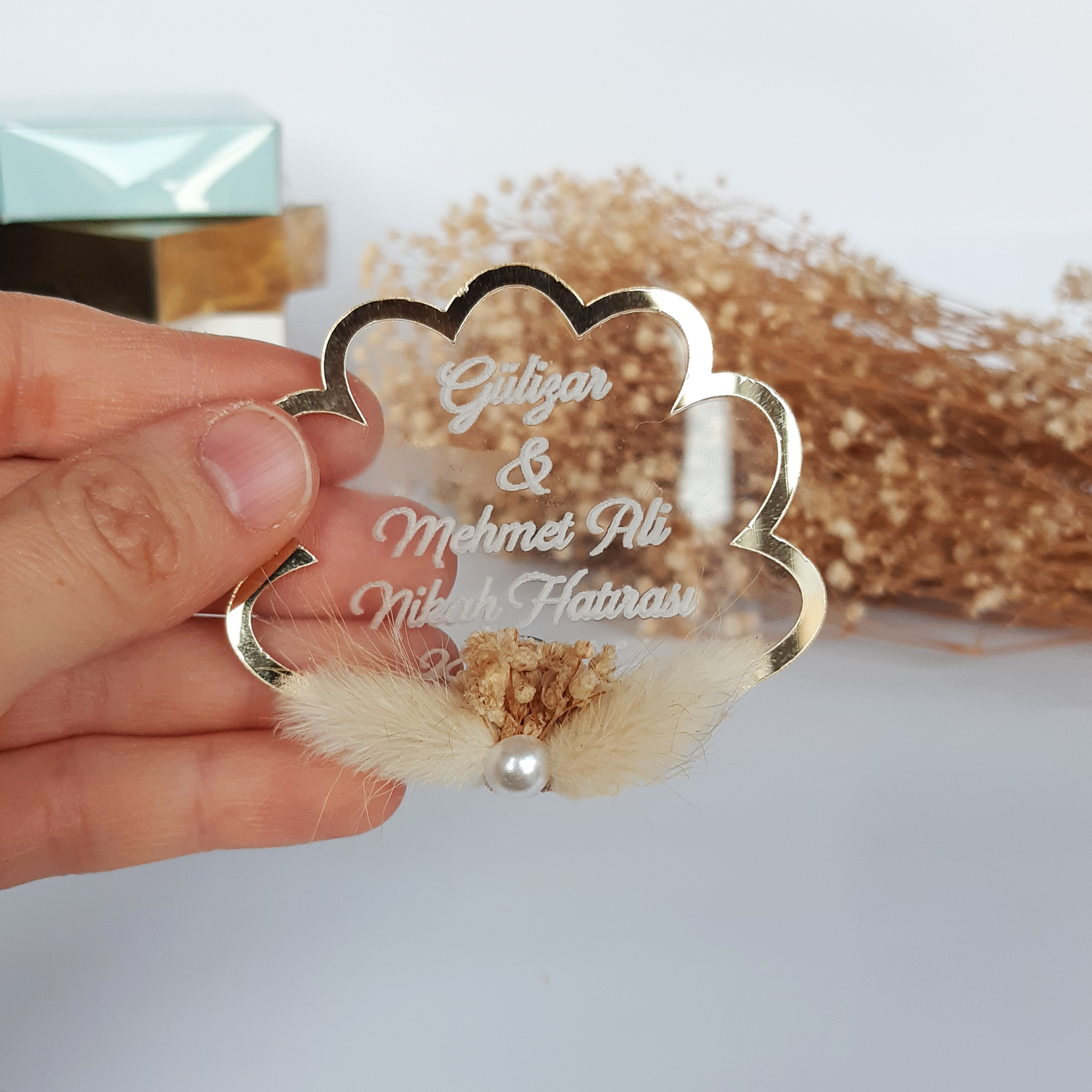 Wedding favours bulk Acrylic fridge magnet for Bridal Shower, Baby Party