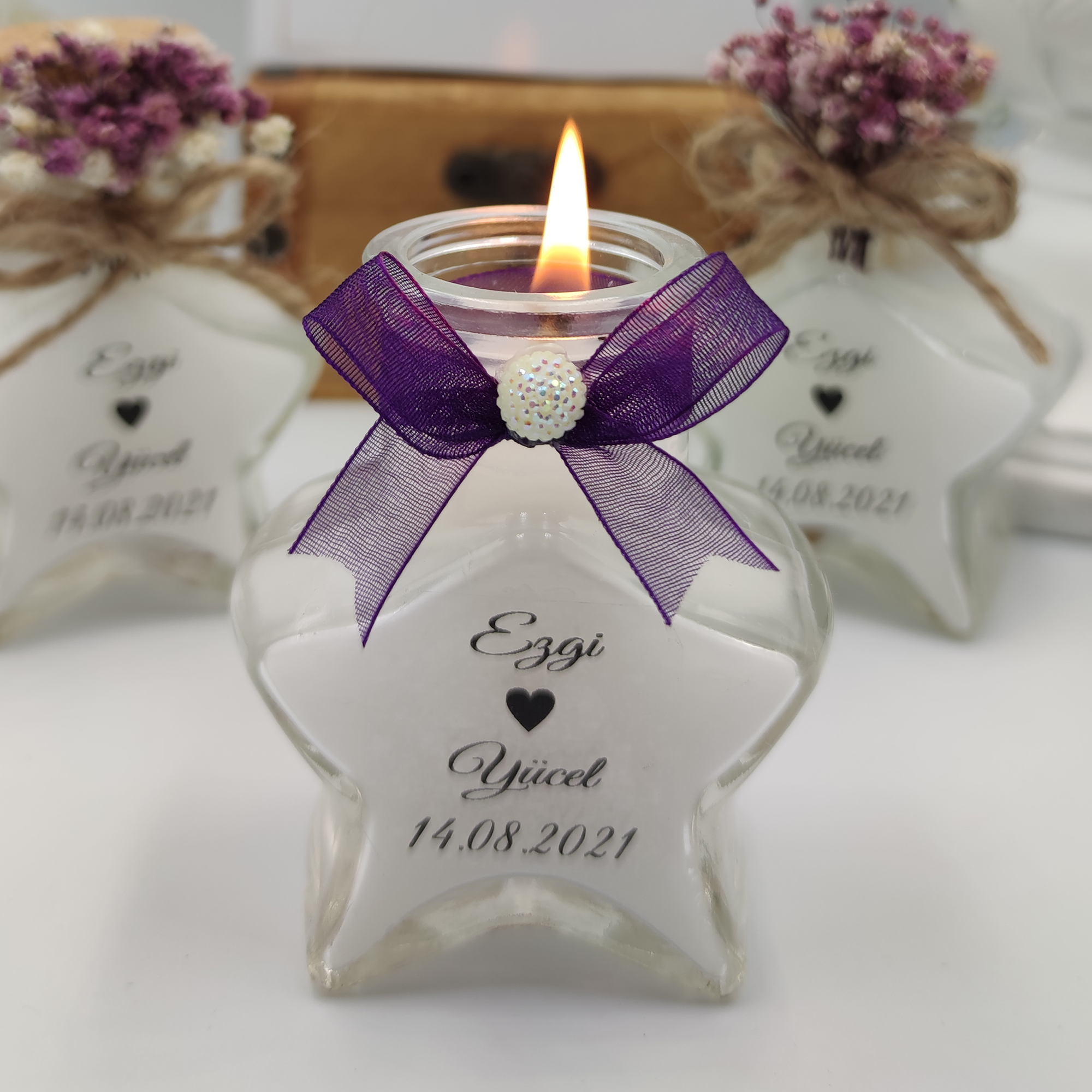 Wedding candle favor Star Shape Return Gift for Guest in Wedding, Bridal shower