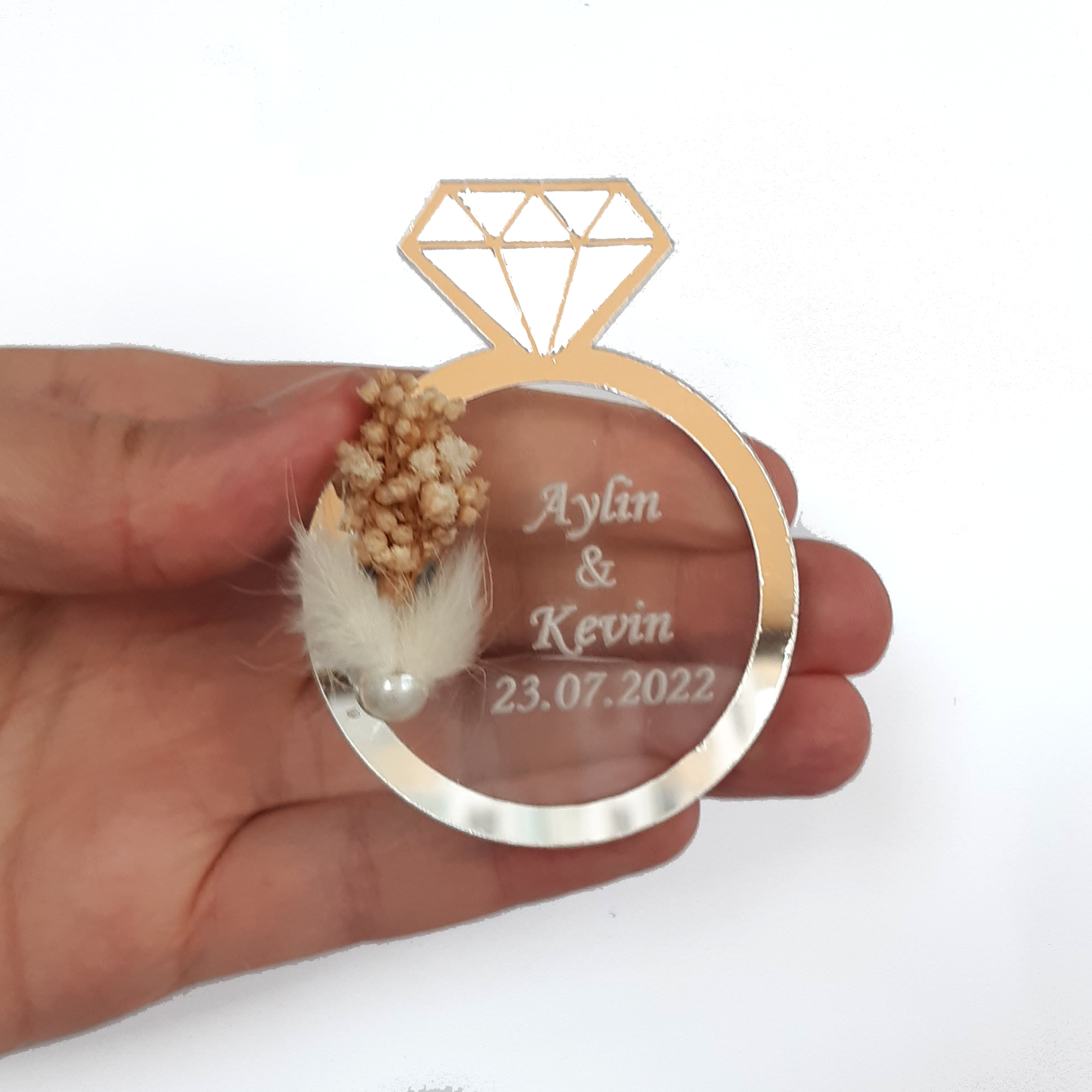 Wedding favours bulk Acrylic fridge magnet for Bridal Shower, Baby Party