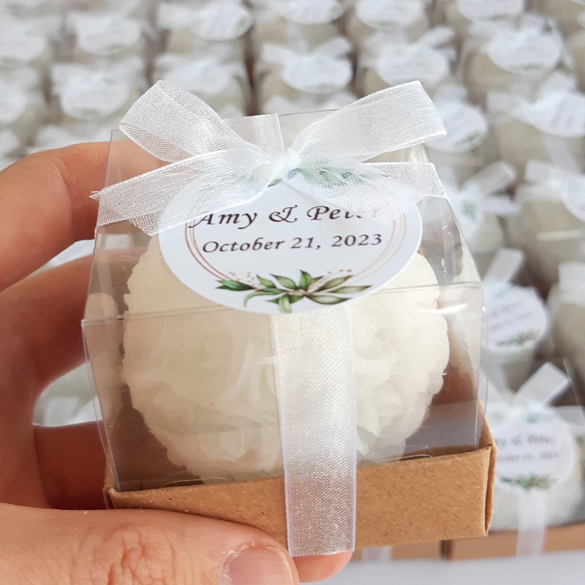 Wedding candle favor Rose shaped Gift for Guest in Wedding, Bridal Shower,Baptism