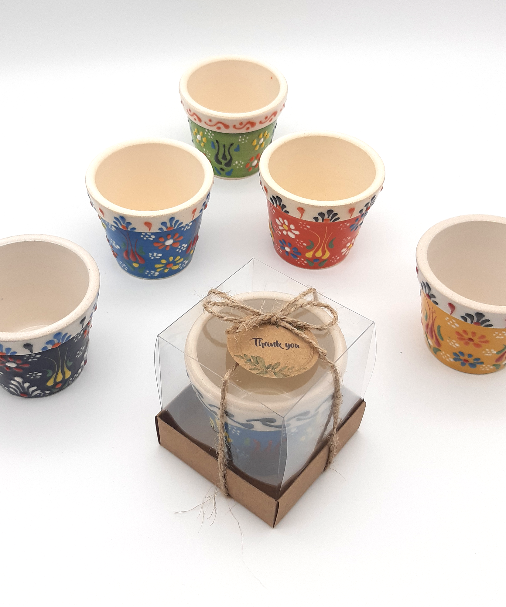 Wedding Favours Bulk ceramic succulent pots in box for Party Gifts for Guest