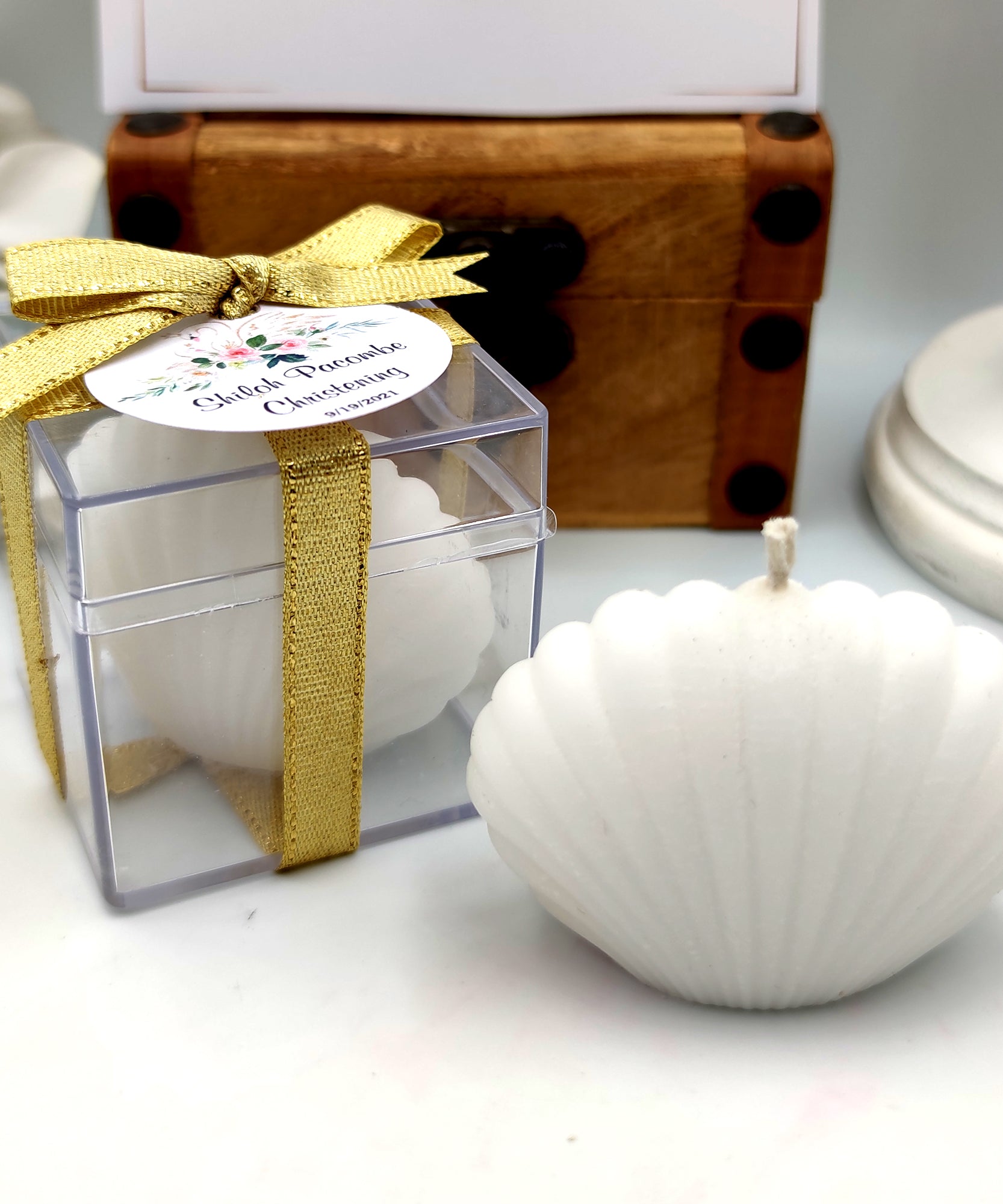 Wedding Favour Seashell shaped candles for Bridal Shower Guest