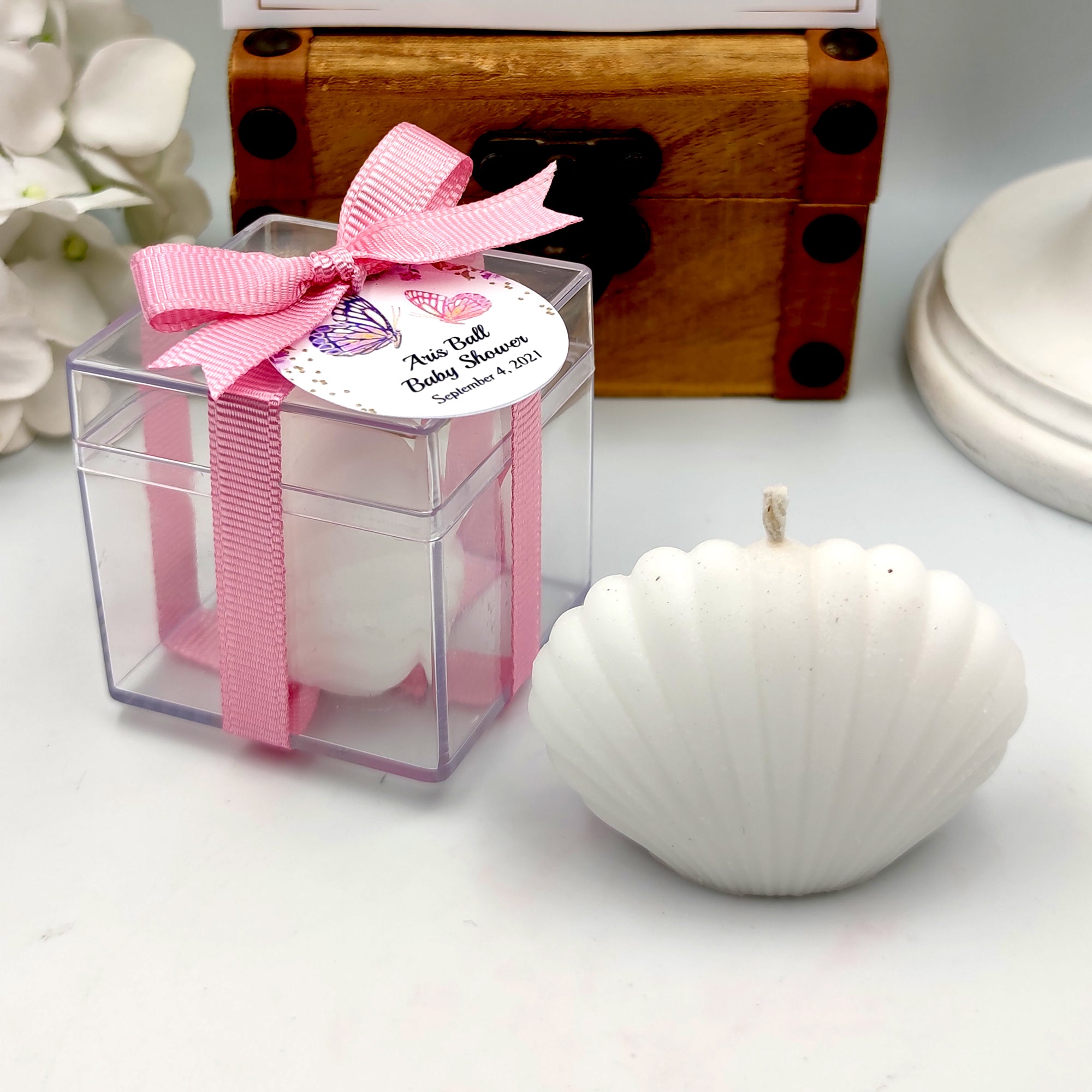 Wedding Favour Seashell shaped candles for Bridal Shower Guest