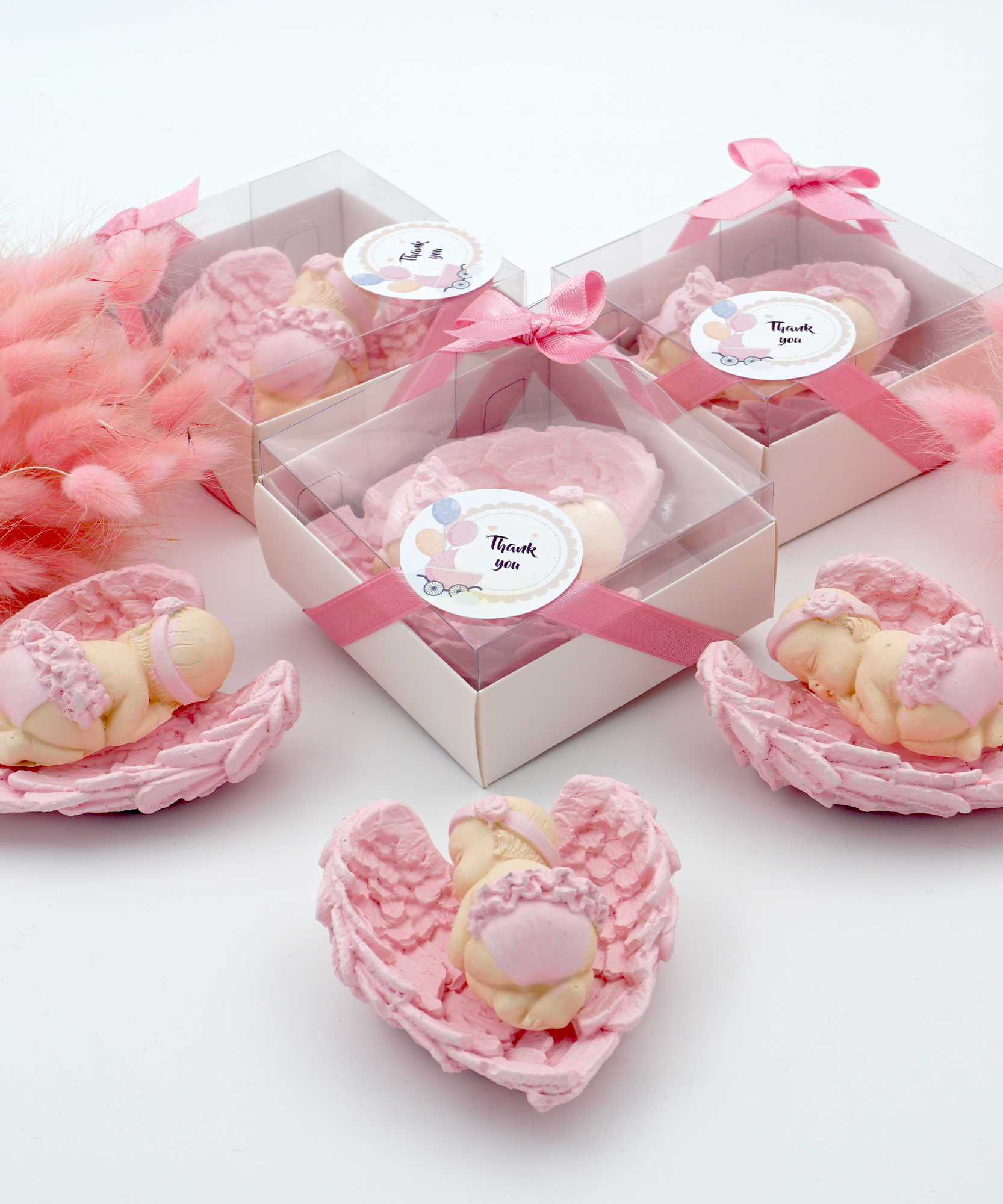 Baby Shower Favors for Guest, Stone Angel baby for new born, baptism, Communion, christenings