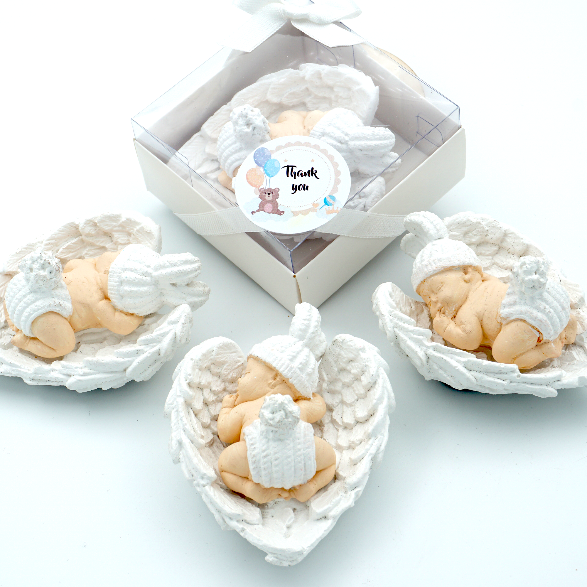 Baby Shower Favors for Guest, Stone Angel baby for new born, baptism, Communion, christenings