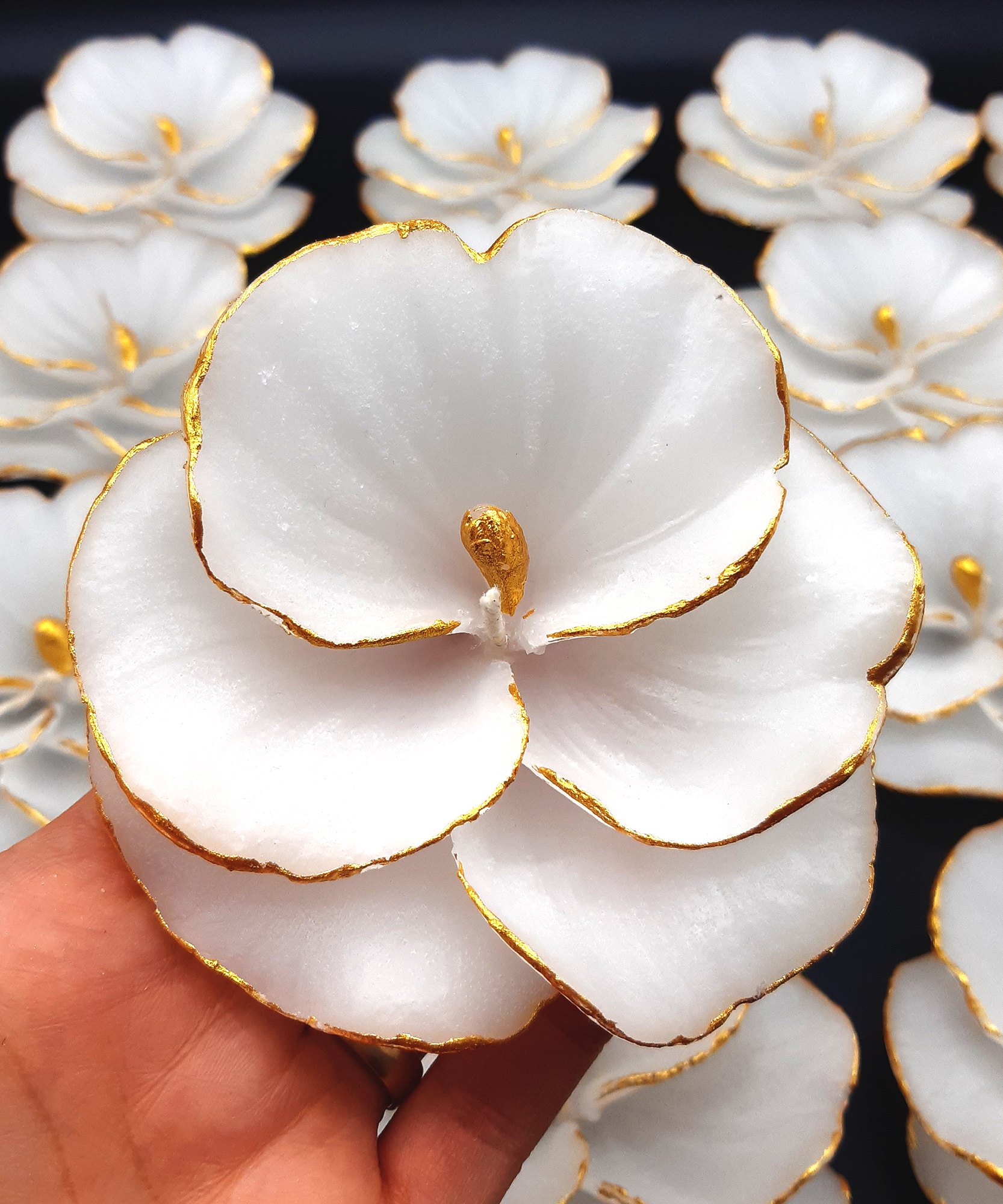 Bridal shower favours Orchid Shaped Candle gifts for Wedding Party