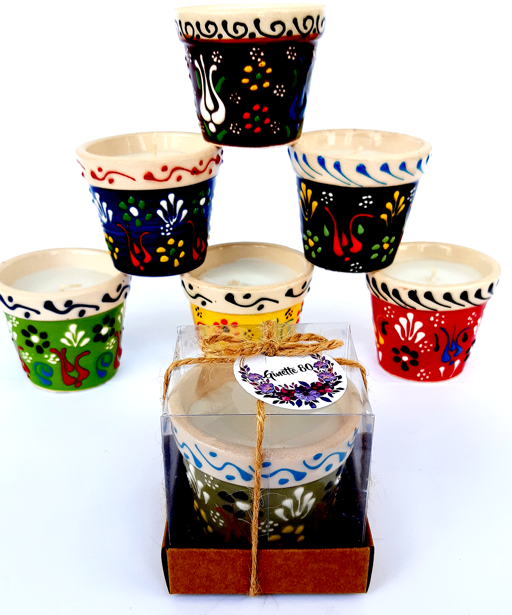 Wedding Favours Bulk Candle in Ceramic Pots with Box for Return gifts