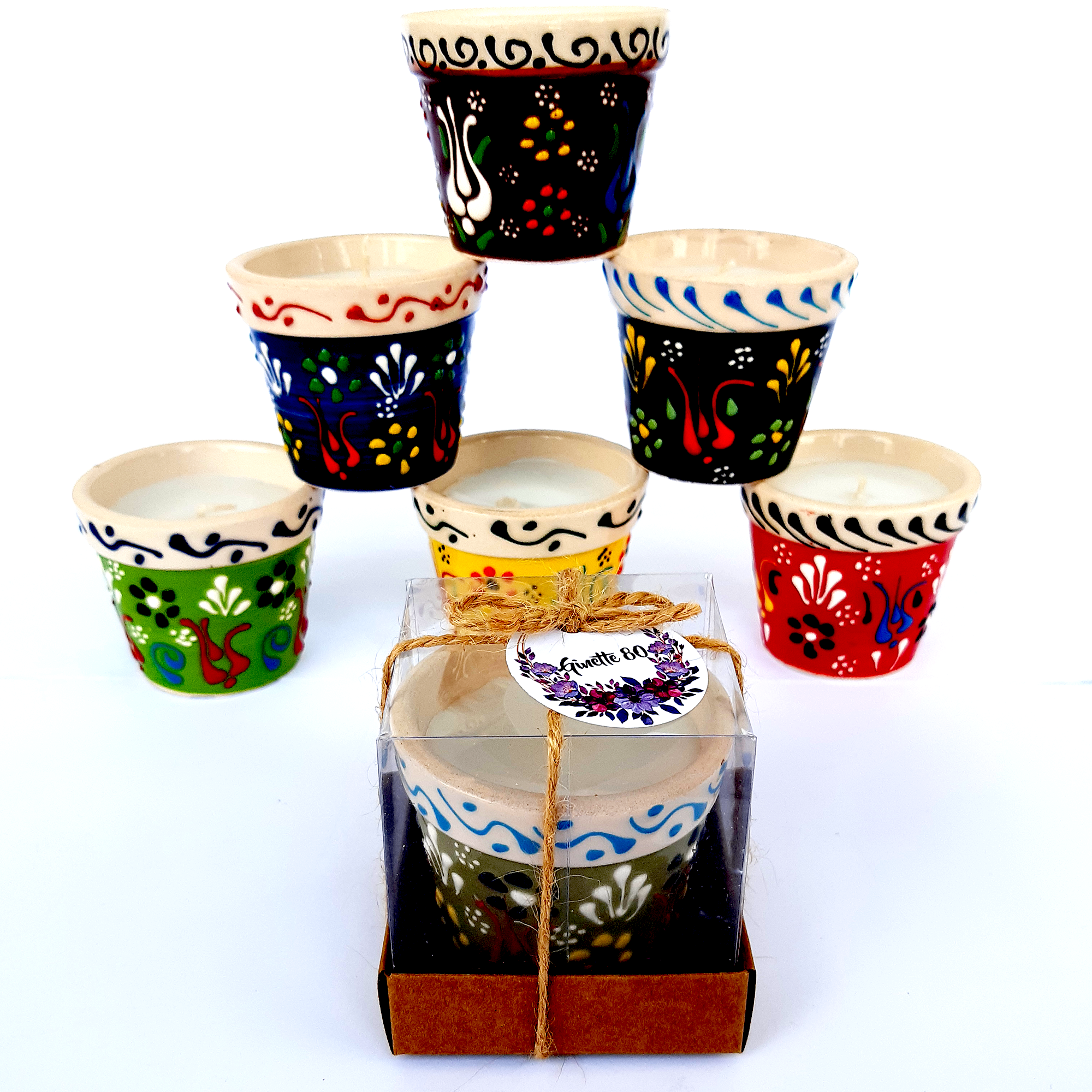 Wedding Favours Bulk Candle in Ceramic Pots with Box for Return gifts