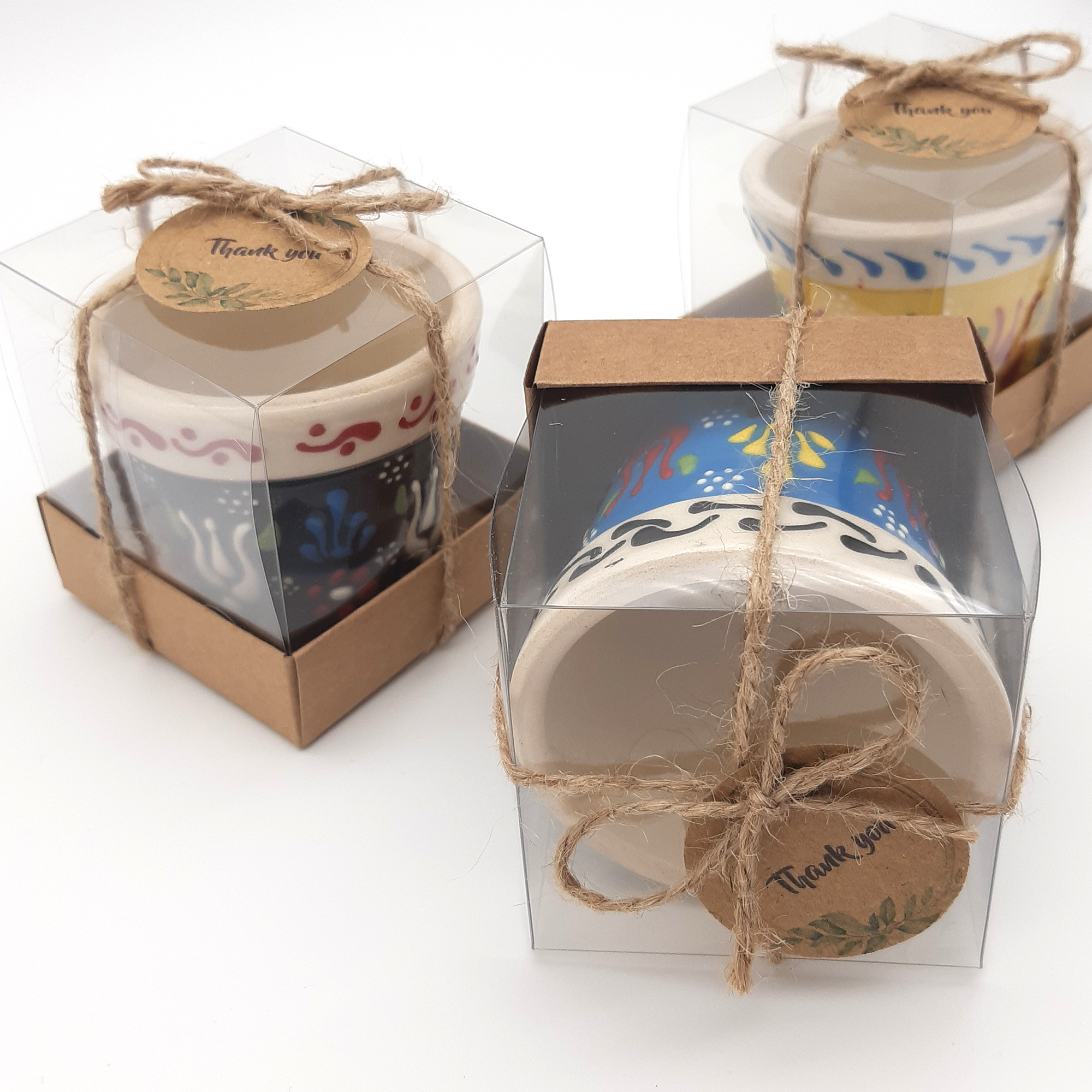 Wedding Favours Bulk ceramic succulent pots in box for Party Gifts for Guest