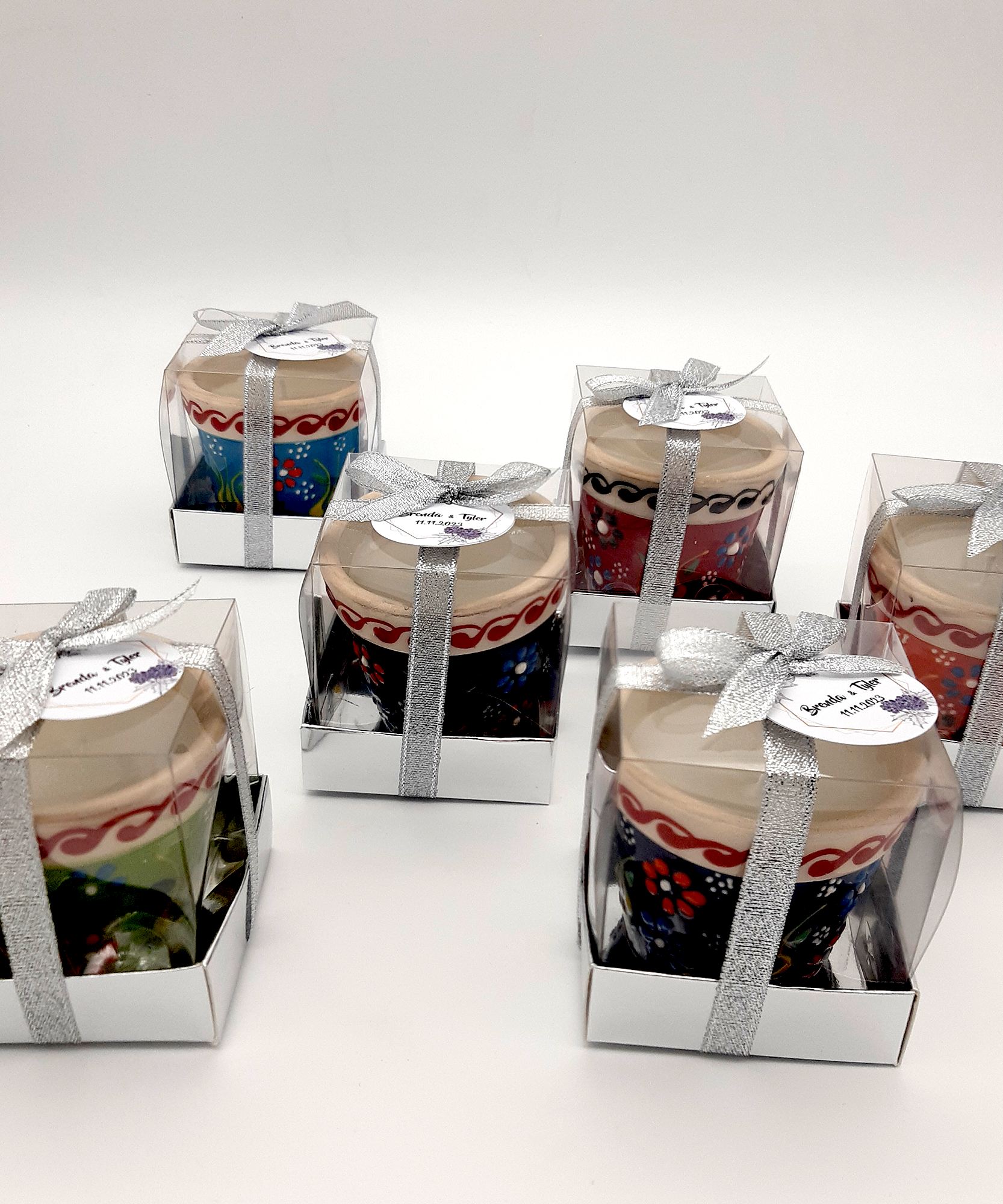 Wedding Favours Bulk Candle in Ceramic Pots with Box for Return gifts