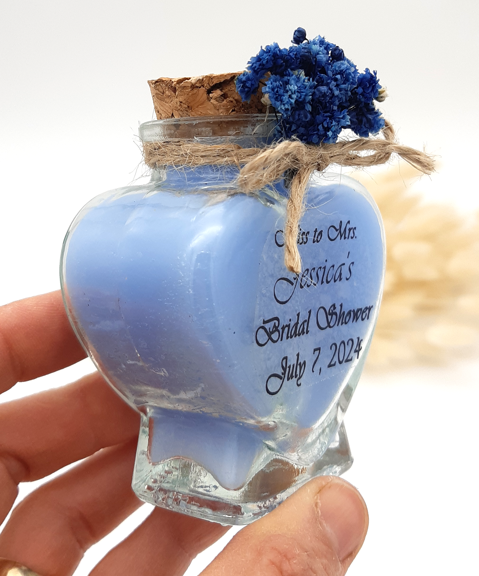 wedding favours for Guest, Heart shape candle gift for party, Baby shower, baptism