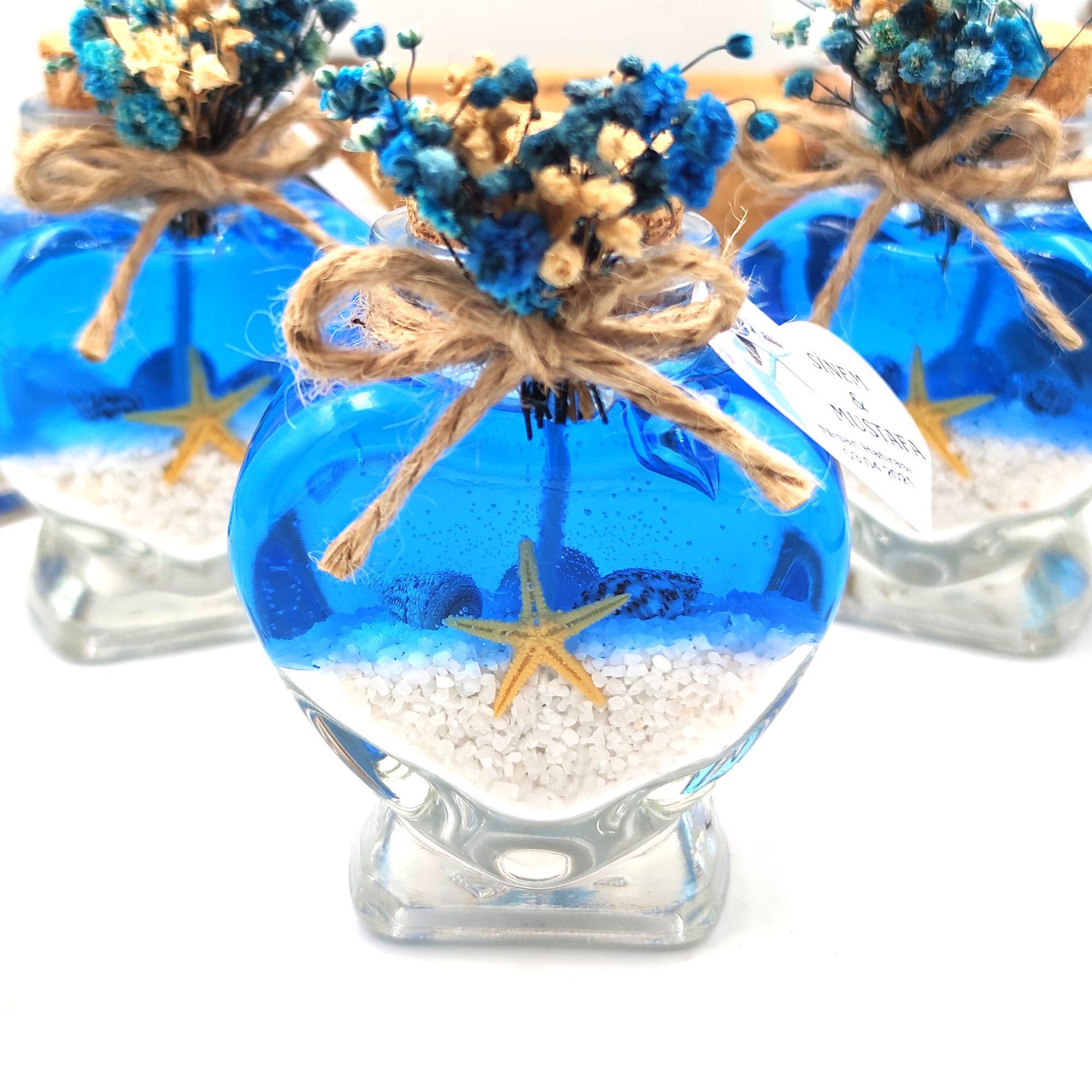 Wedding favours bulk Candle Gel in Heart Glass for Bridal shower Guest