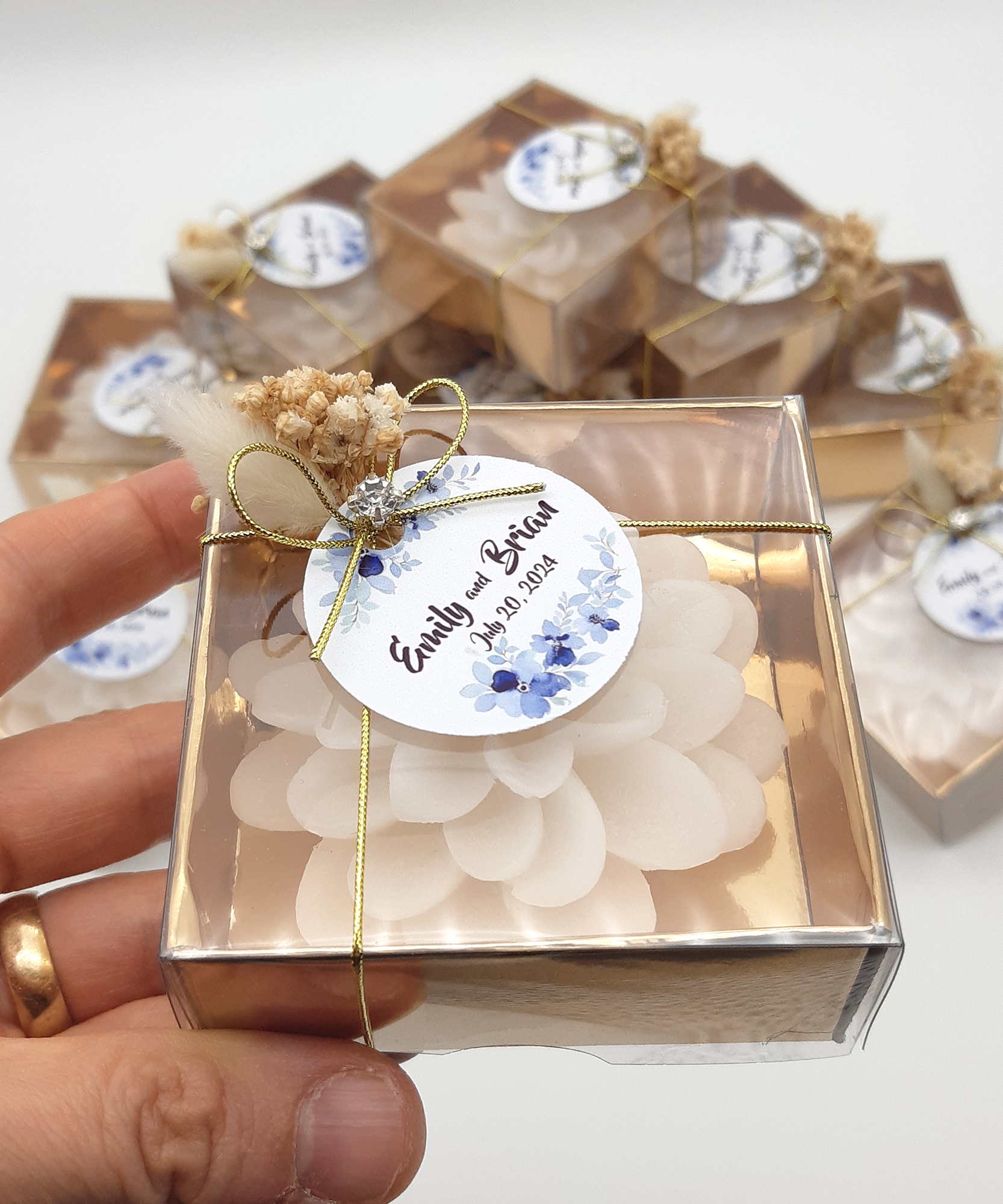 Wedding favours bulk Lotus Shaped Candle gifts Bridal Shower