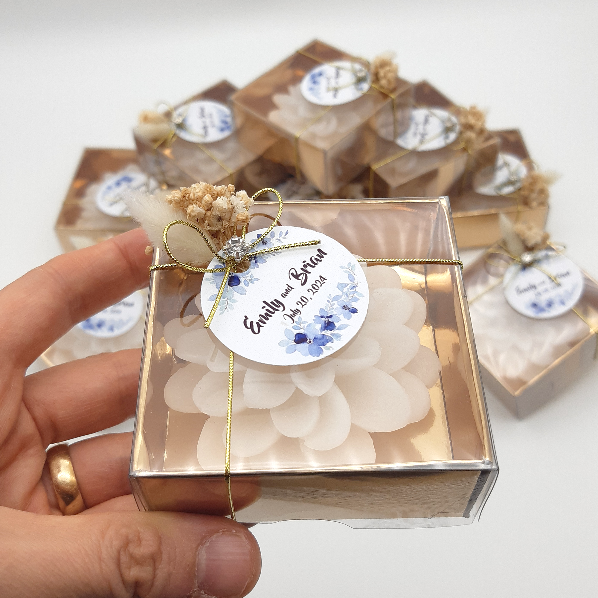 Wedding favours bulk Lotus Shaped Candle gifts Bridal Shower