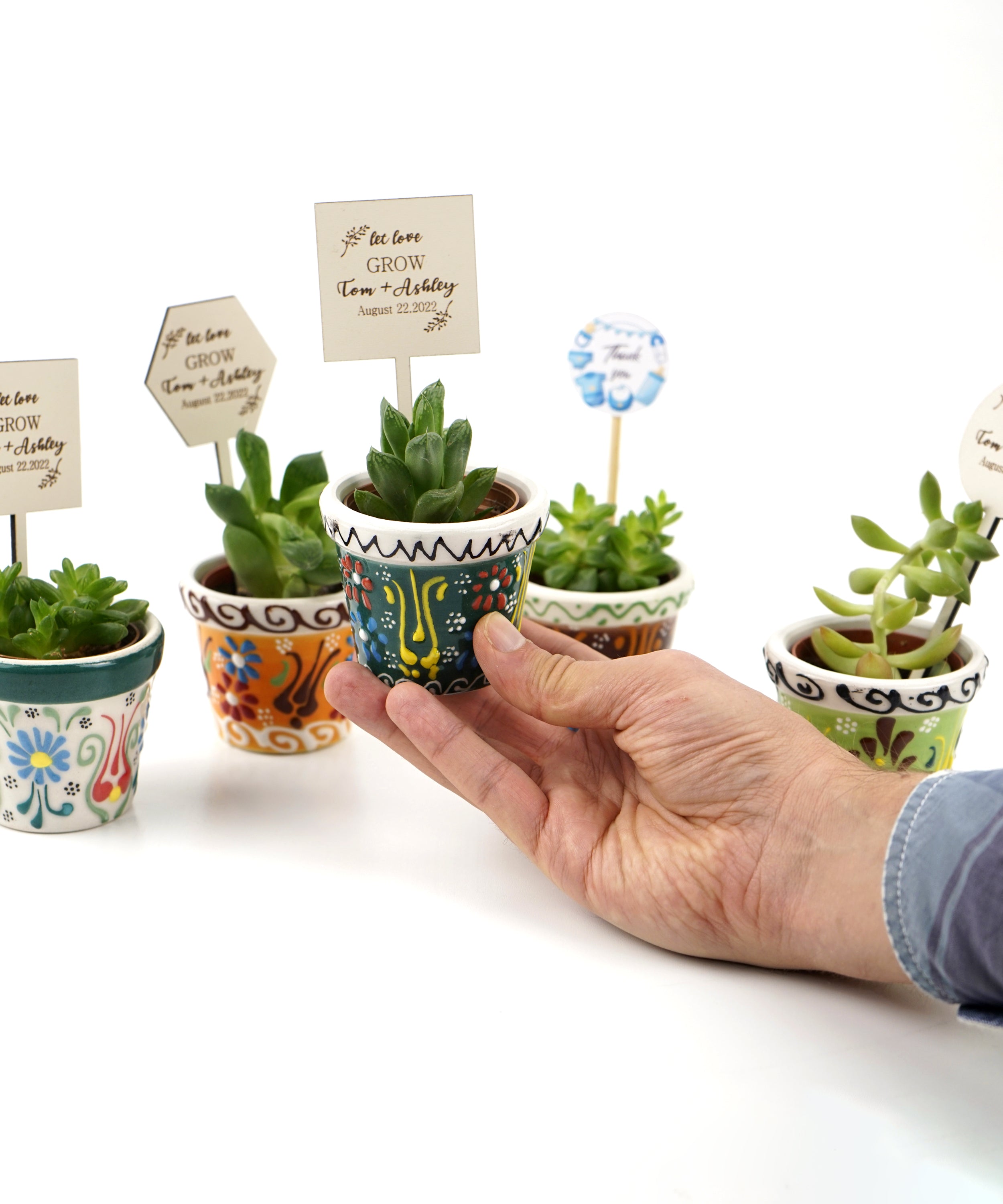 Wedding favours Ceramic Succulent Pots for Bridal Shower gifts Guest bulk
