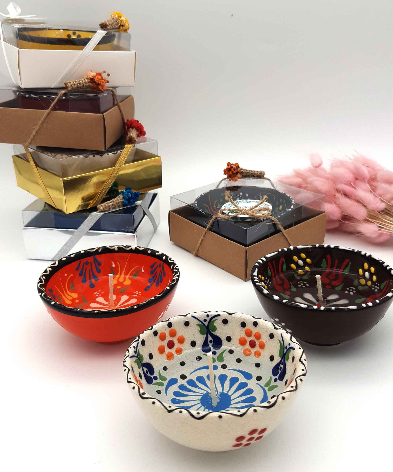 Party Favors Gel Candle in ceramic Bowl for Gifts for Guest