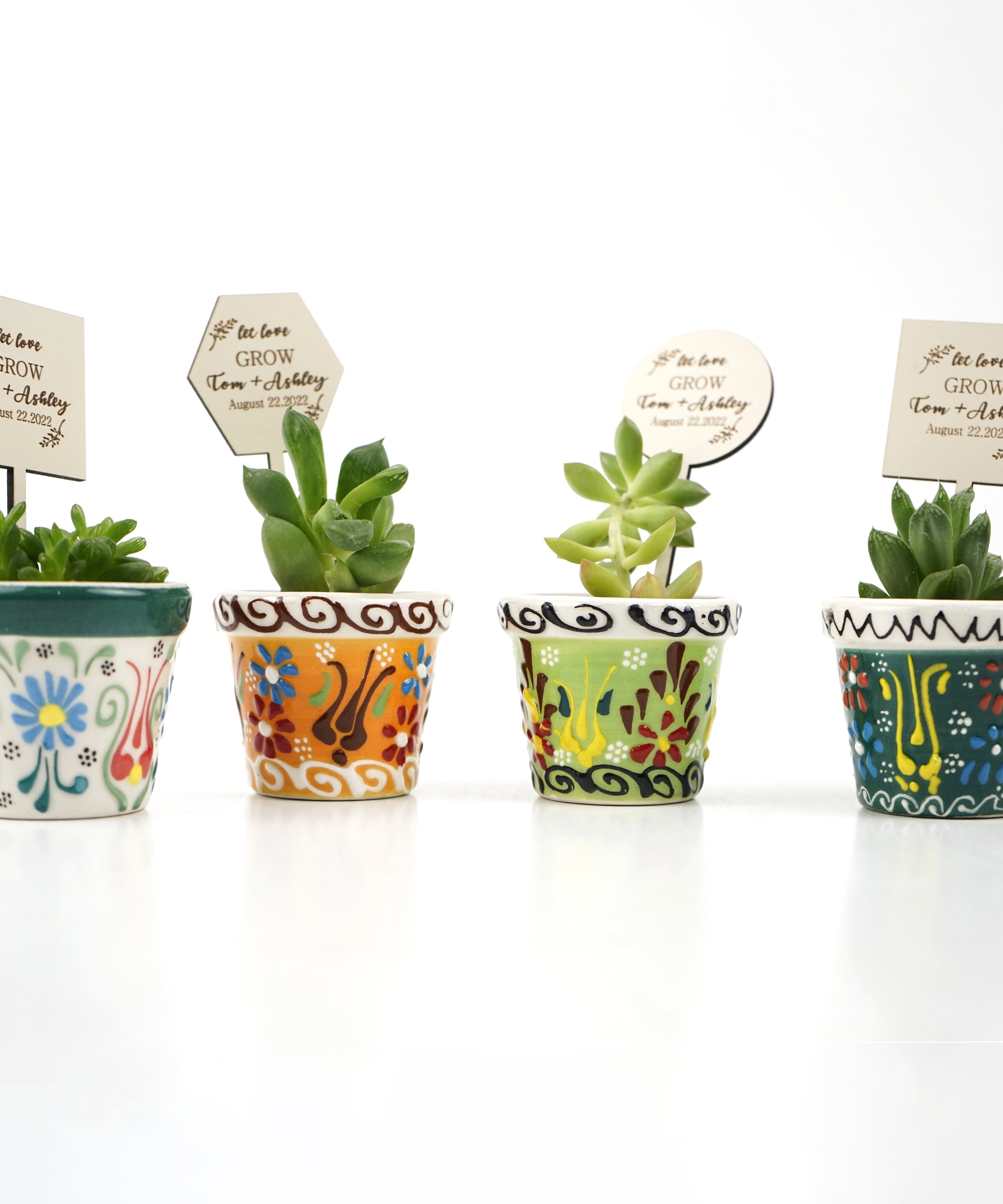 Wedding favours Ceramic Succulent Pots for Bridal Shower gifts Guest bulk