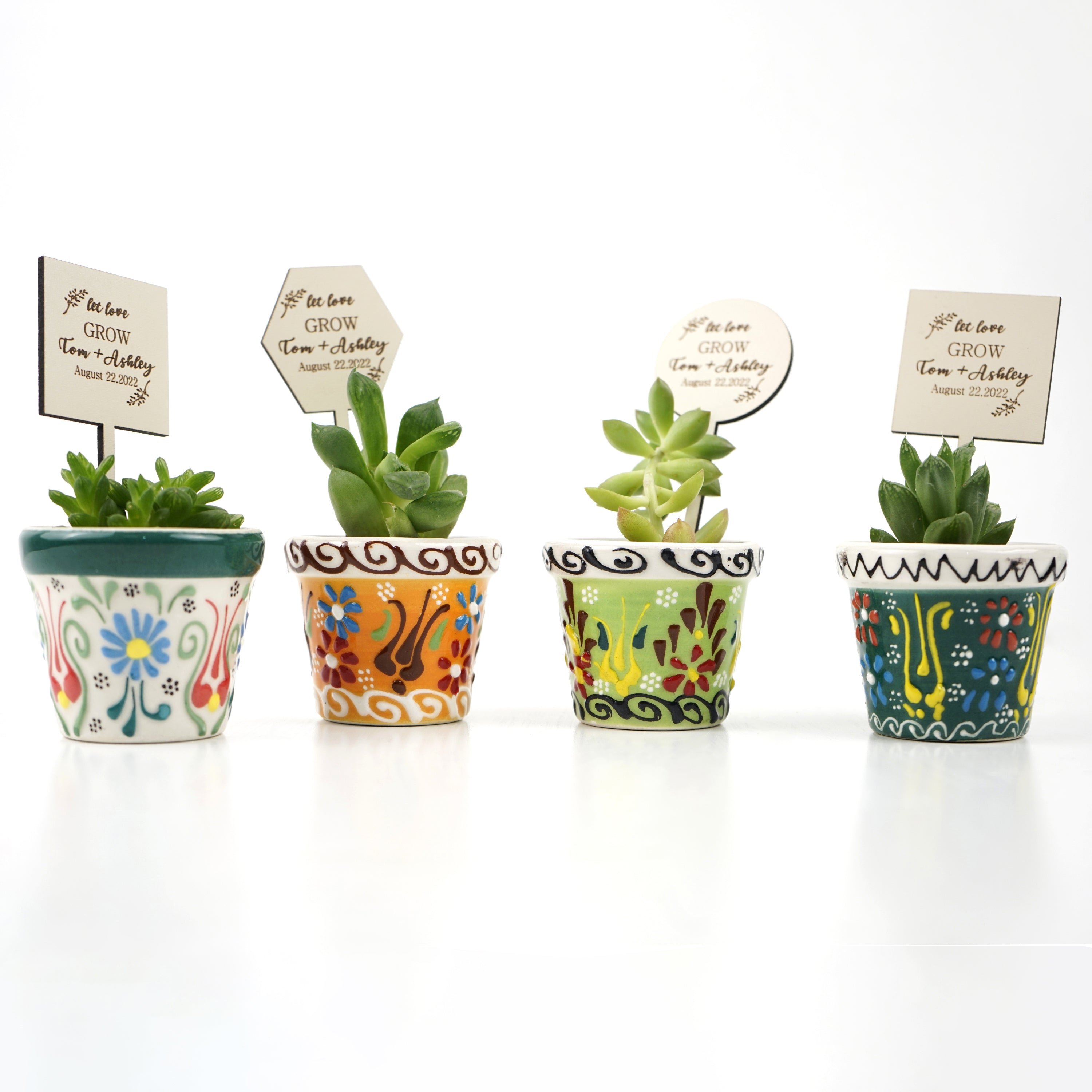 Wedding favours Ceramic Succulent Pots for Bridal Shower gifts Guest bulk