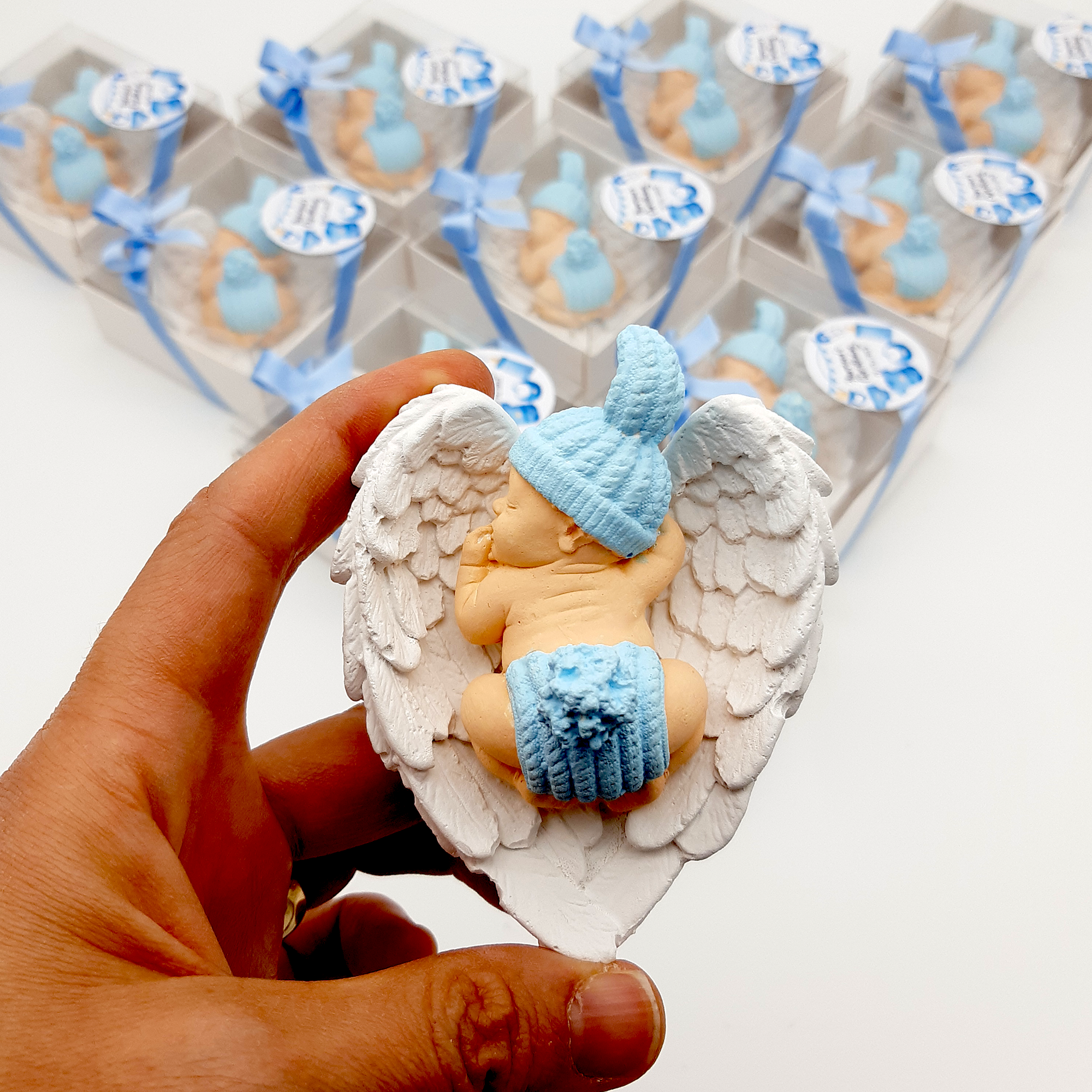 Baby Shower Favors for Guest, Stone Angel baby for new born, baptism, Communion, christenings
