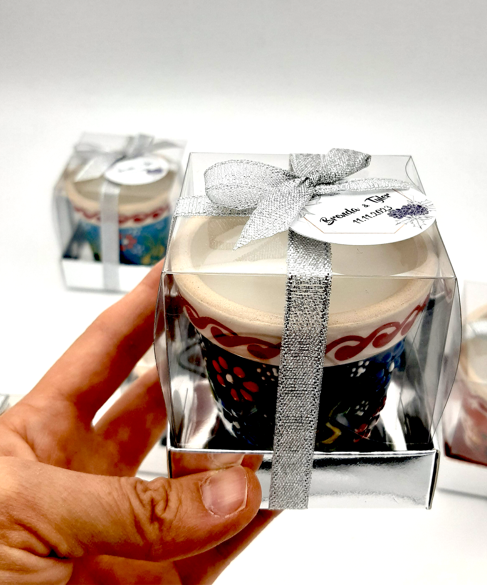 Wedding Favours Bulk Candle in Ceramic Pots with Box for Return gifts