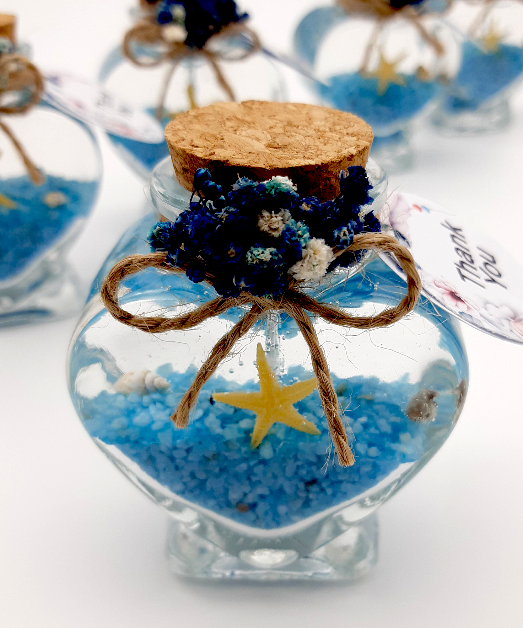 Wedding favours bulk Candle Gel in Heart Glass for Bridal shower Guest