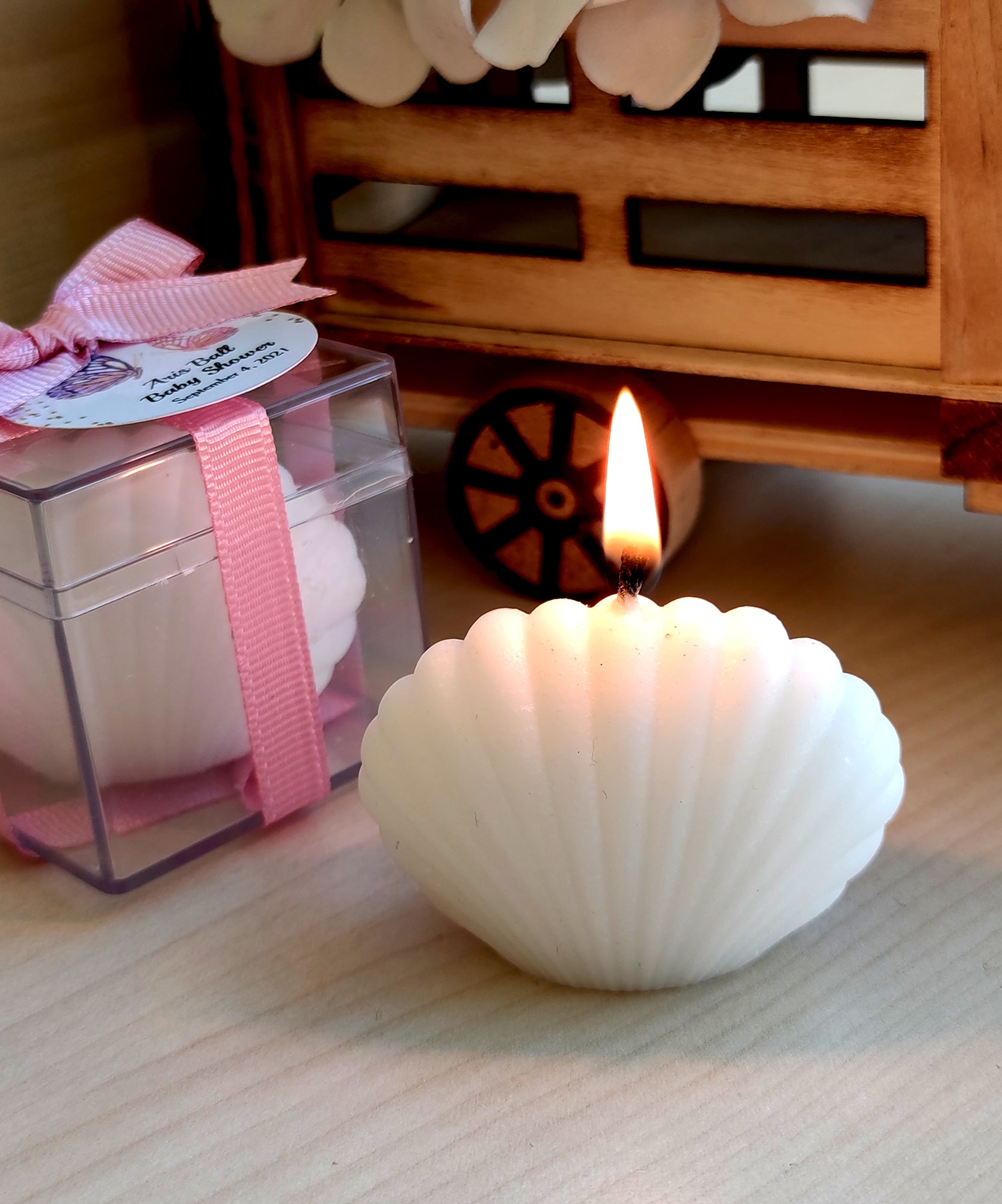 Wedding Favour Seashell shaped candles for Bridal Shower Guest