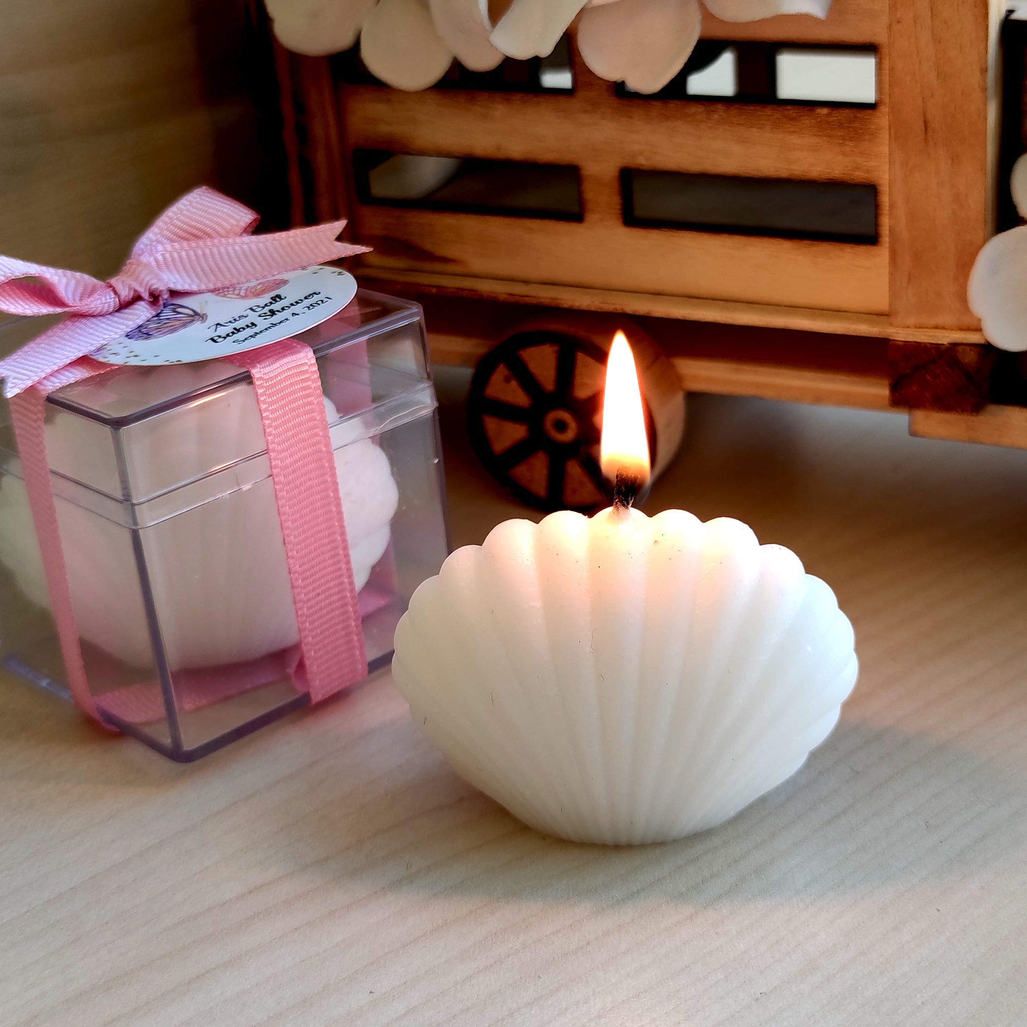 Wedding Favour Seashell shaped candles for Bridal Shower Guest