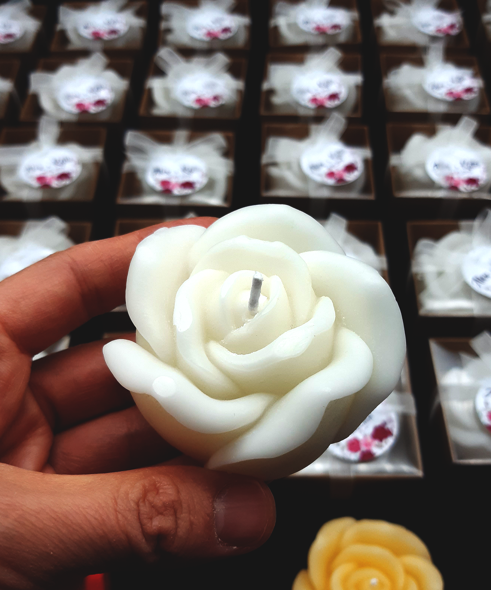 wedding favours candle rose shaped gifts for party, baby shower, bridal shower, baptism
