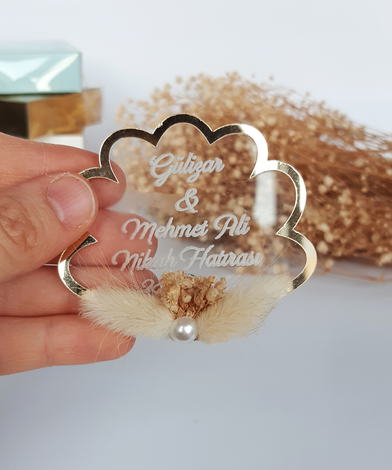 Wedding favours bulk Acrylic fridge magnet for Bridal Shower, Baby Party