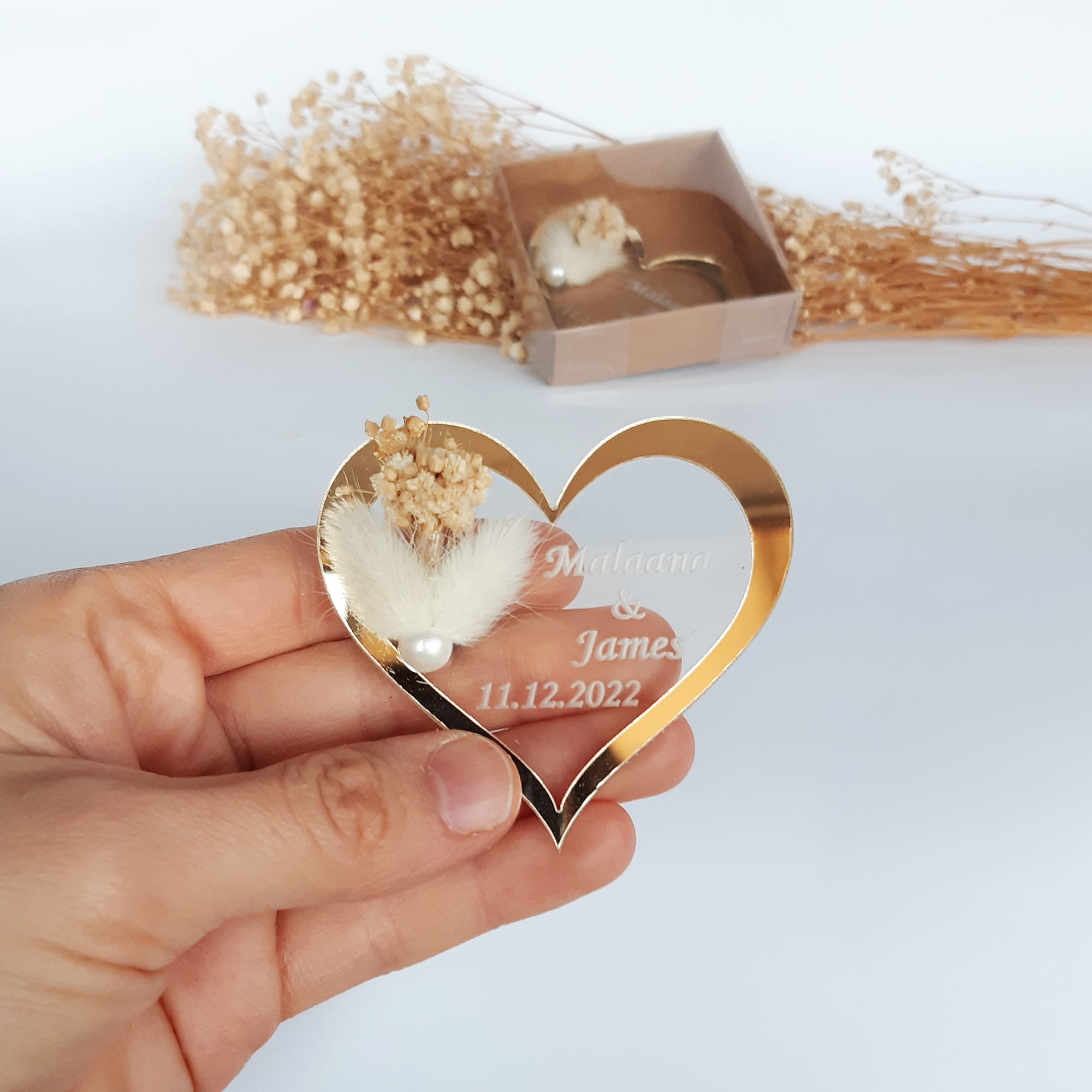 Wedding favours bulk Acrylic fridge magnet for Bridal Shower, Baby Party