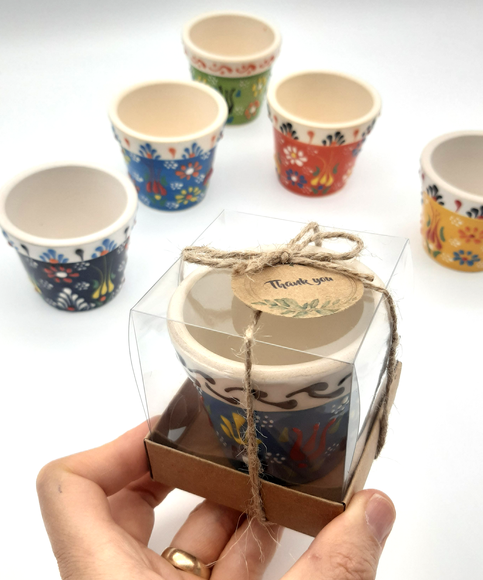 Wedding favours bulk ceramic succulent pots in box