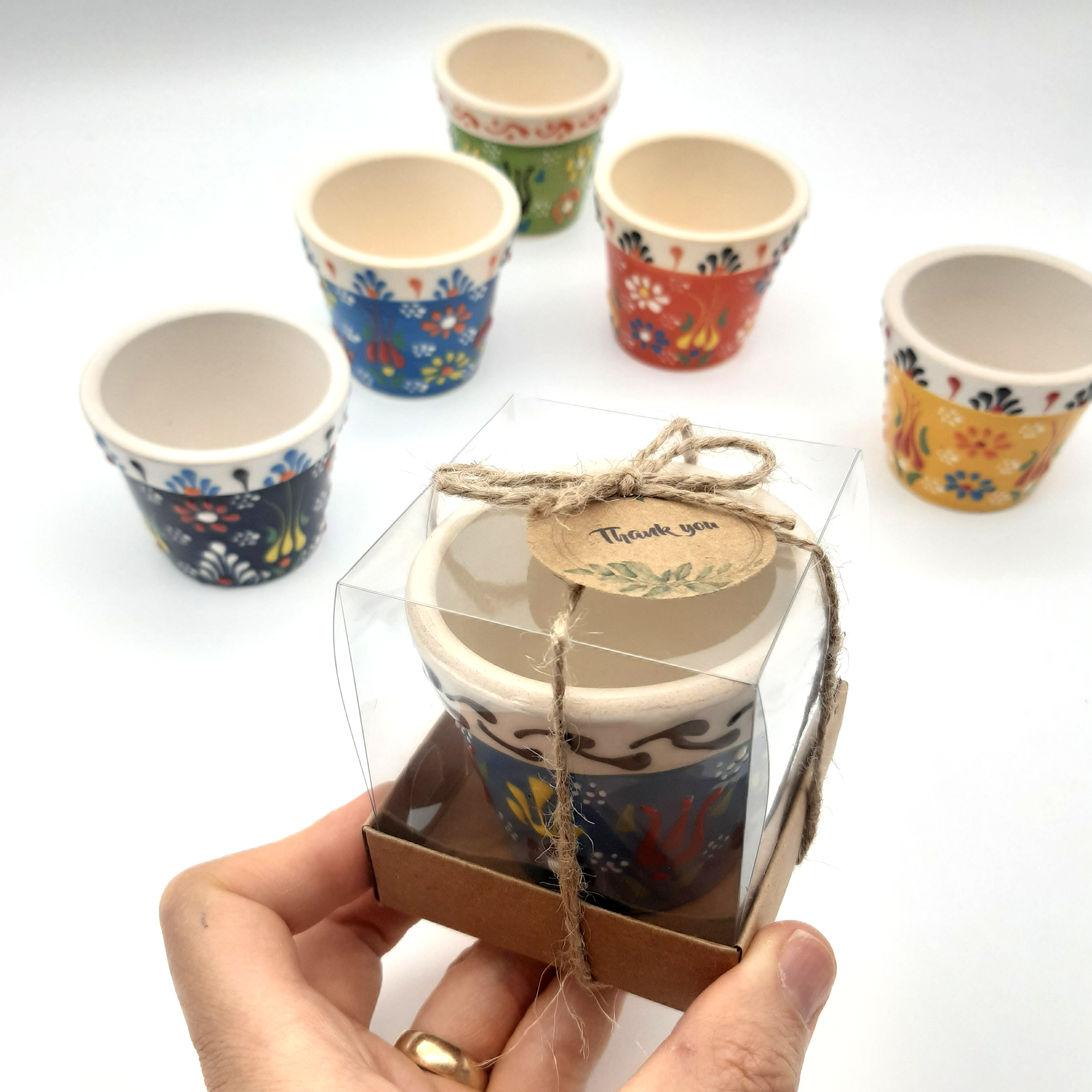 Wedding Favours Bulk ceramic succulent pots in box for Party Gifts for Guest