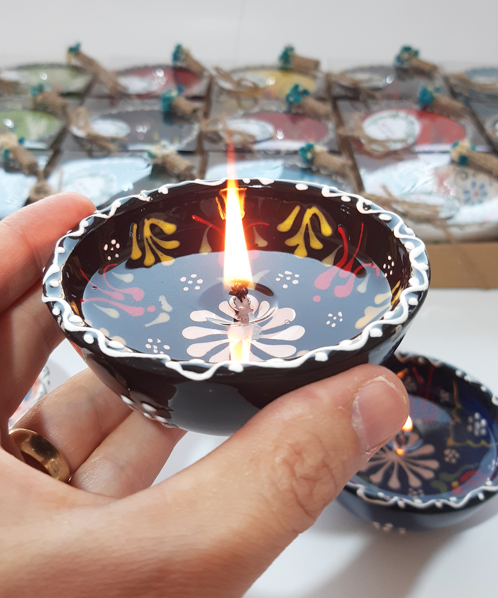 Party Favors Gel Candle in ceramic Bowl for Gifts for Guest