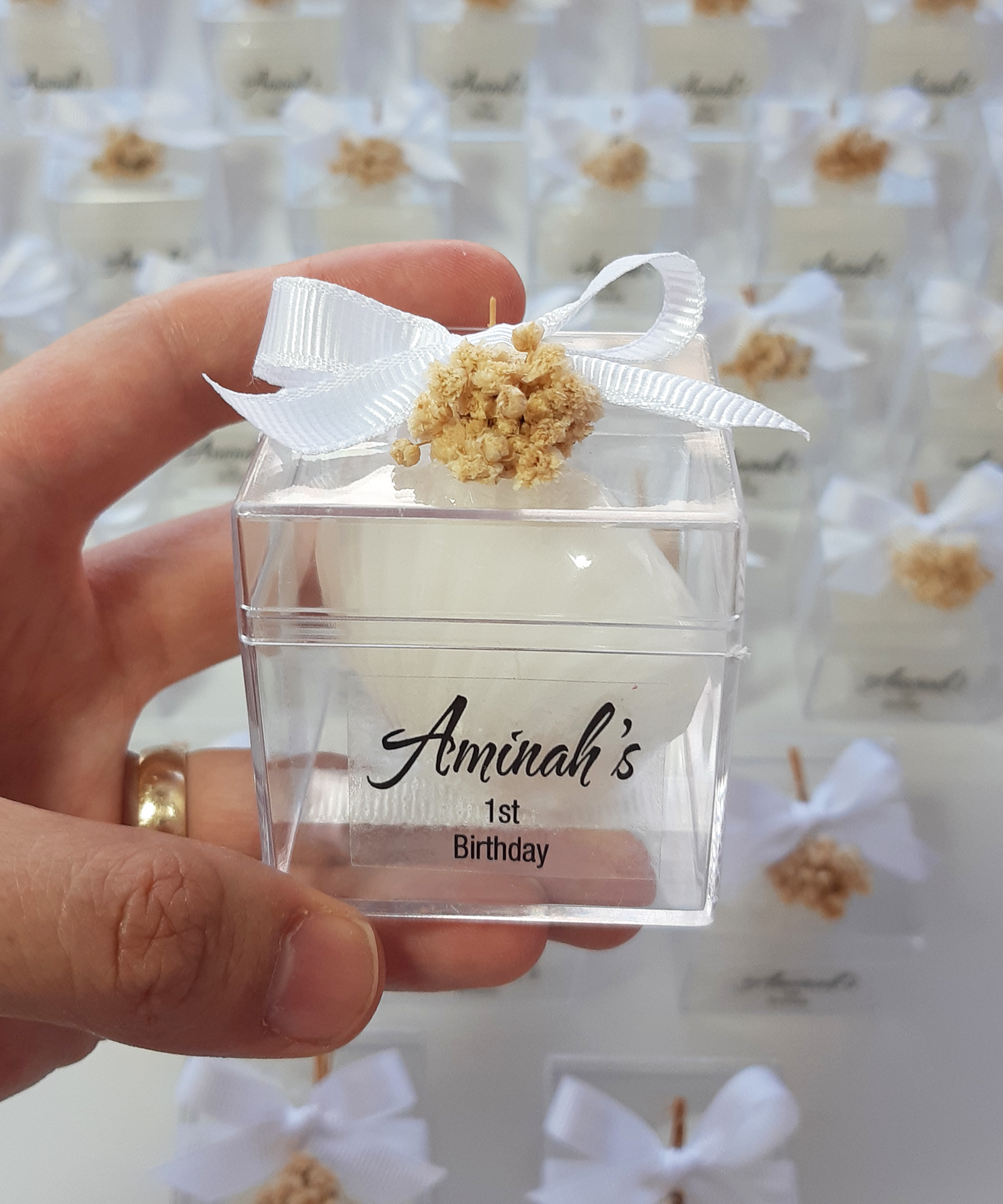 wedding favours for Guest, Candle Sea shell part gifts for baptism, bridal shower, christining