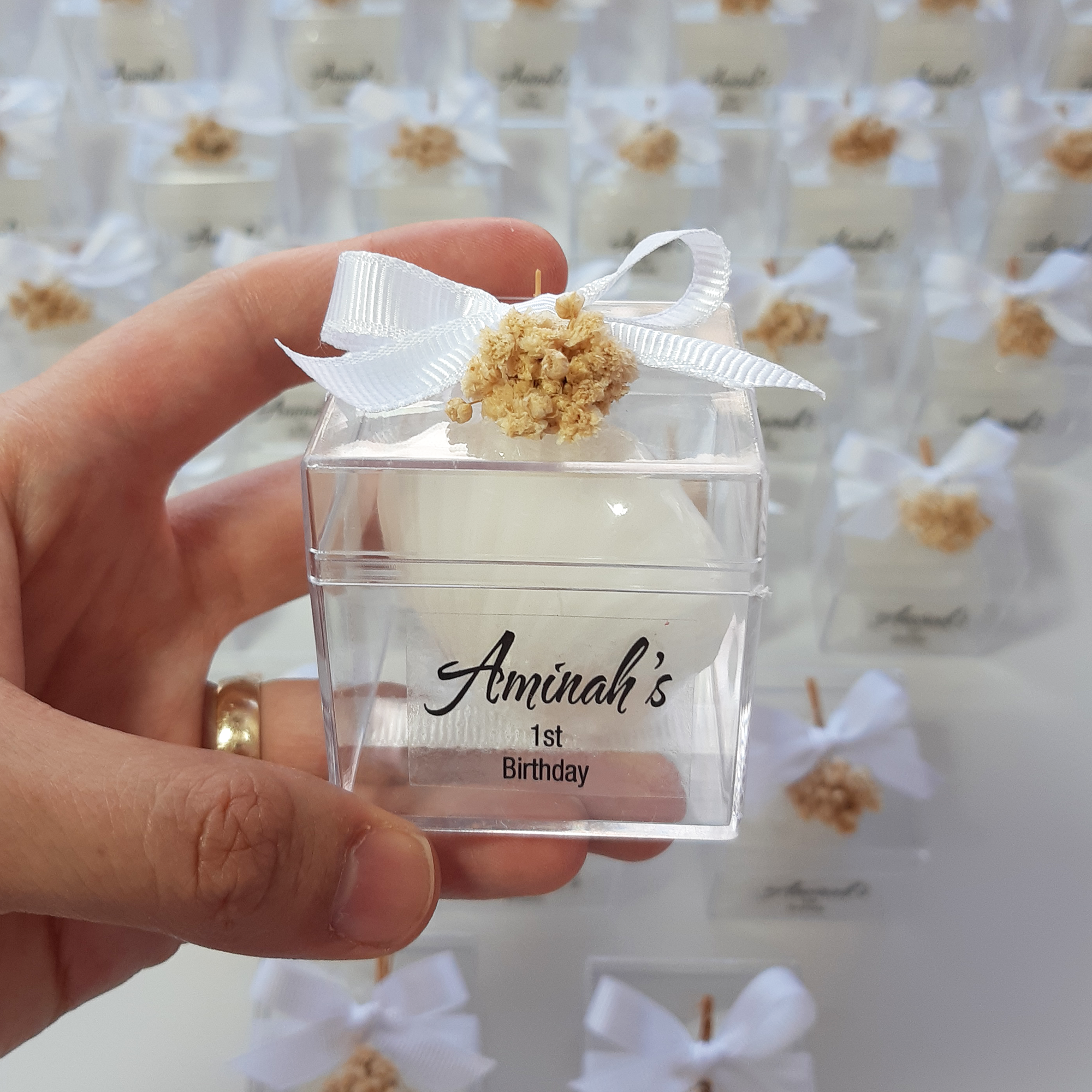 wedding favours for Guest, Candle Sea shell part gifts for baptism, bridal shower, christining