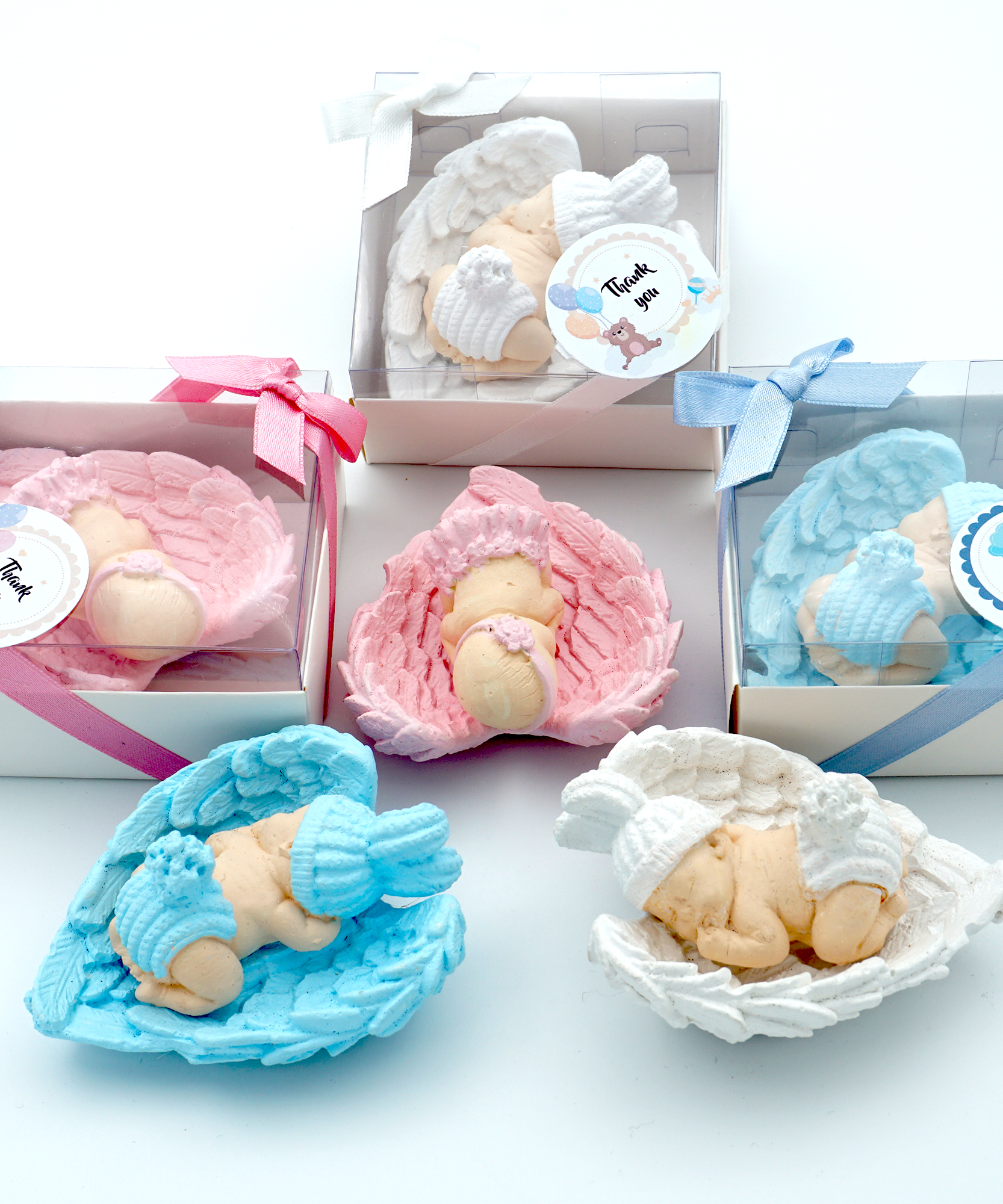 Baby Shower Favors for Guest, Stone Angel baby for new born, baptism, Communion, Christing