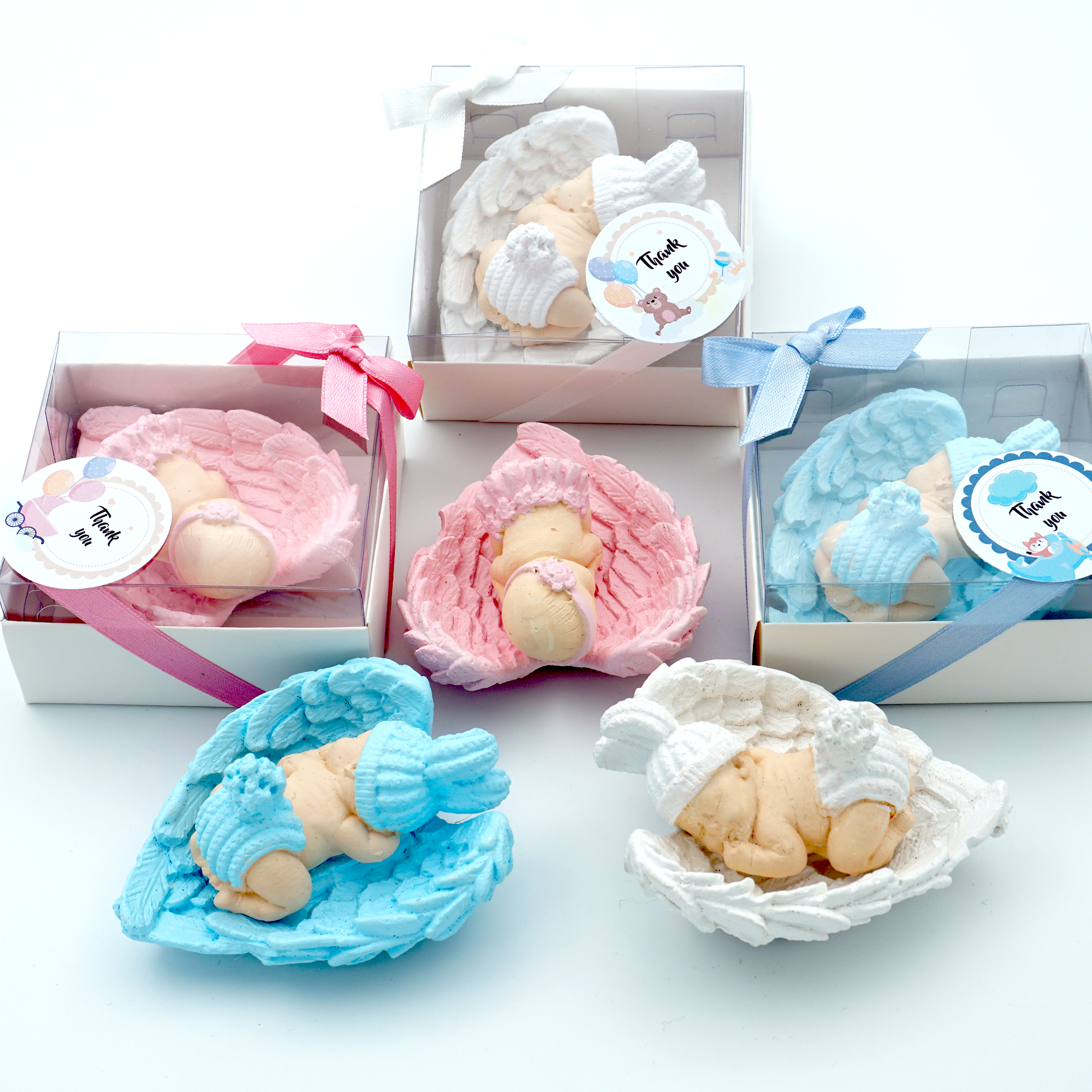 Baby Shower Favors for Guest, Stone Angel baby for new born, baptism, Communion, Christing