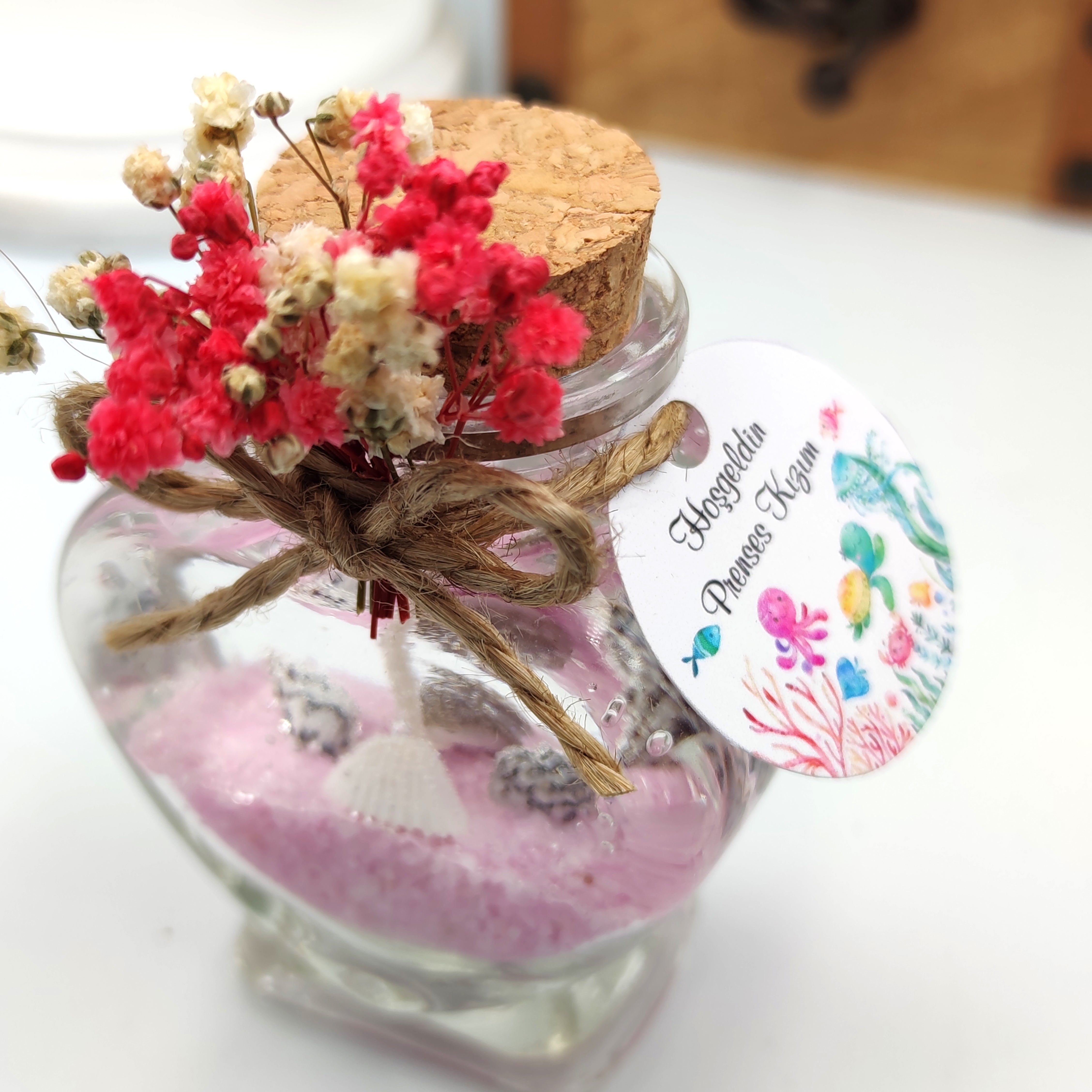 Wedding favours bulk Candle Gel in Heart Glass for Bridal shower Guest