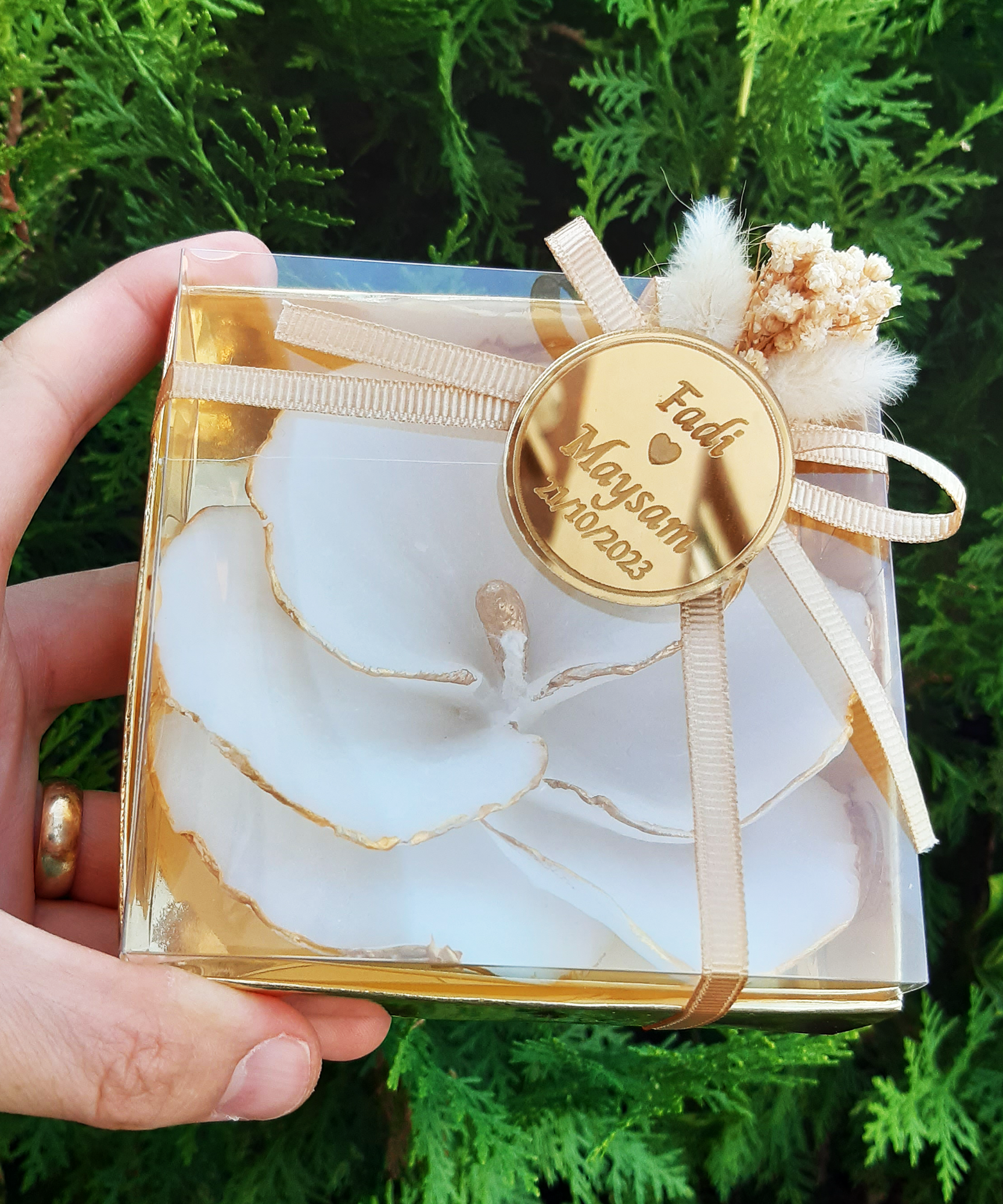 Bridal shower favours Orchid Shaped Candle gifts for Wedding Party