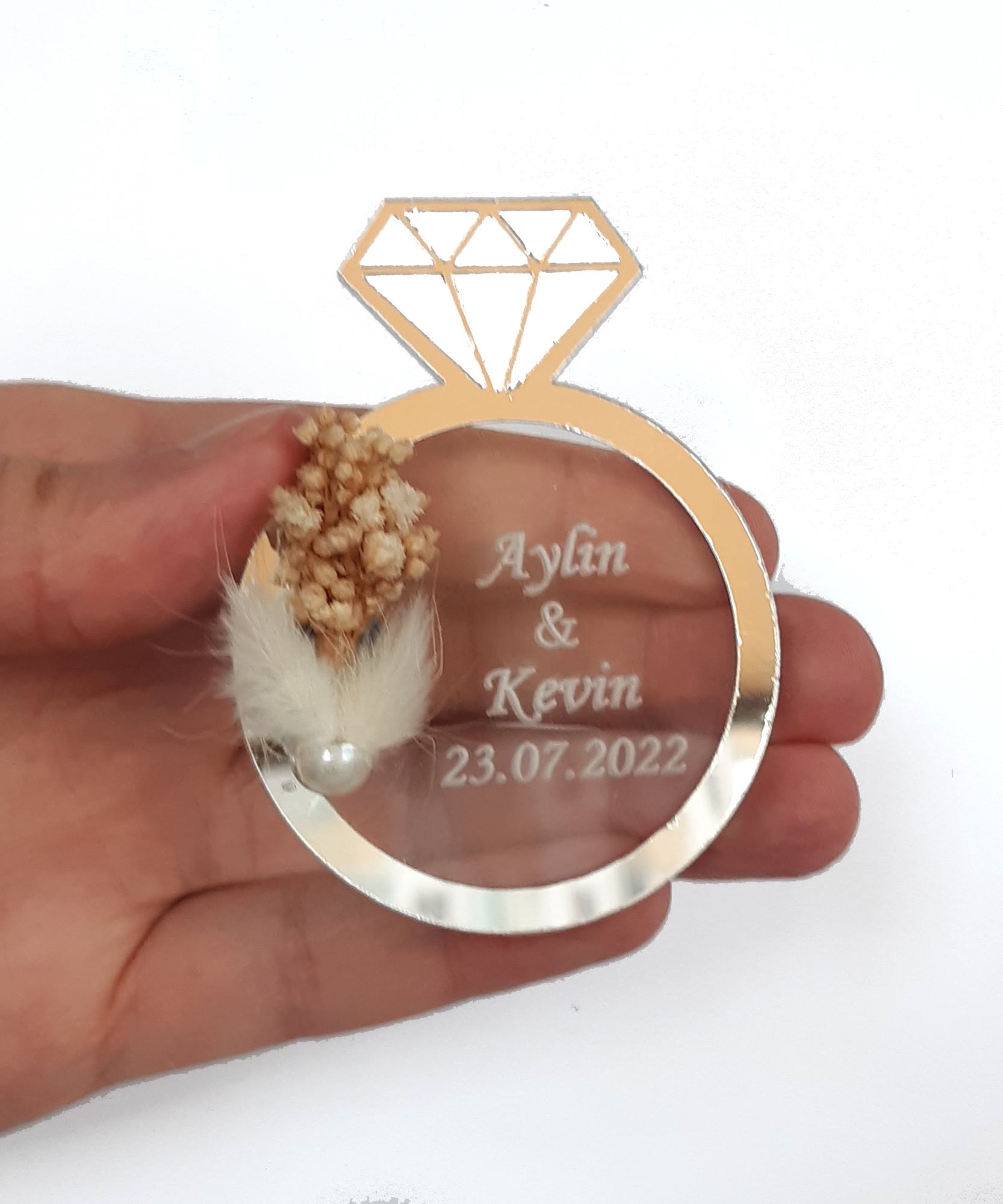 Wedding favours bulk Acrylic fridge magnet for Bridal Shower, Baby Party