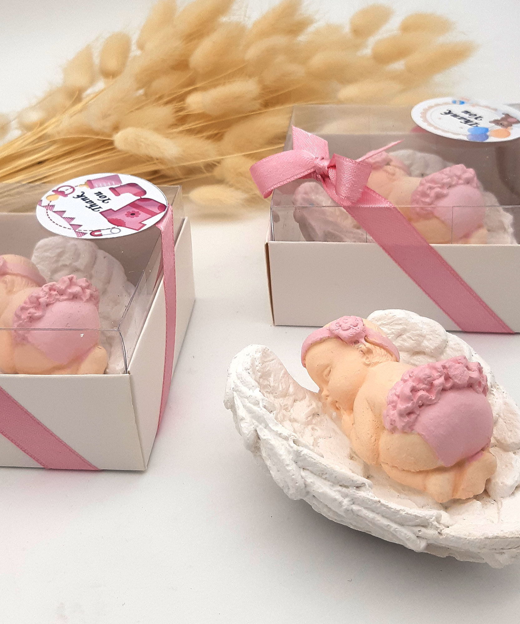 Baby Shower Favors for Guest, Stone Angel baby for new born, baptism, Communion, christenings