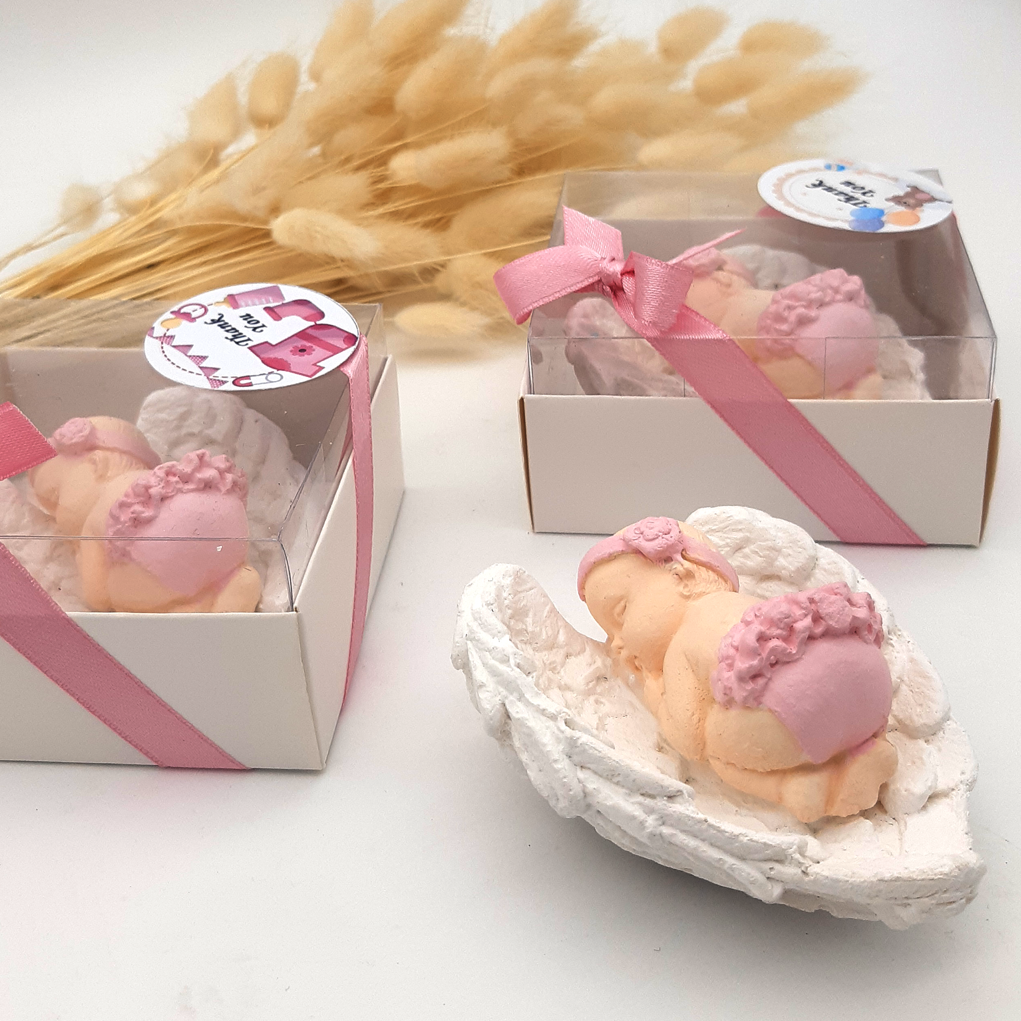 Baby Shower Favors for Guest, Stone Angel baby for new born, baptism, Communion, christenings