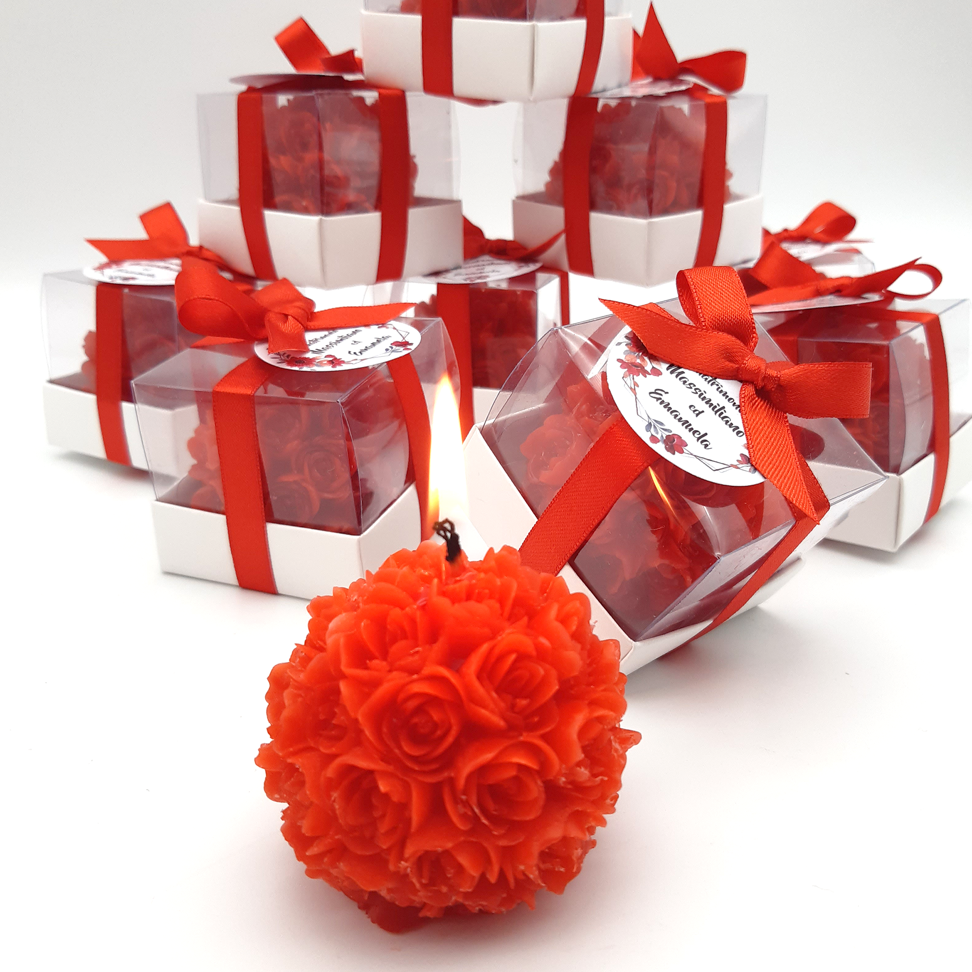 Wedding candle favor Rose shaped Gift for Guest in Wedding, Bridal Shower,Baptism