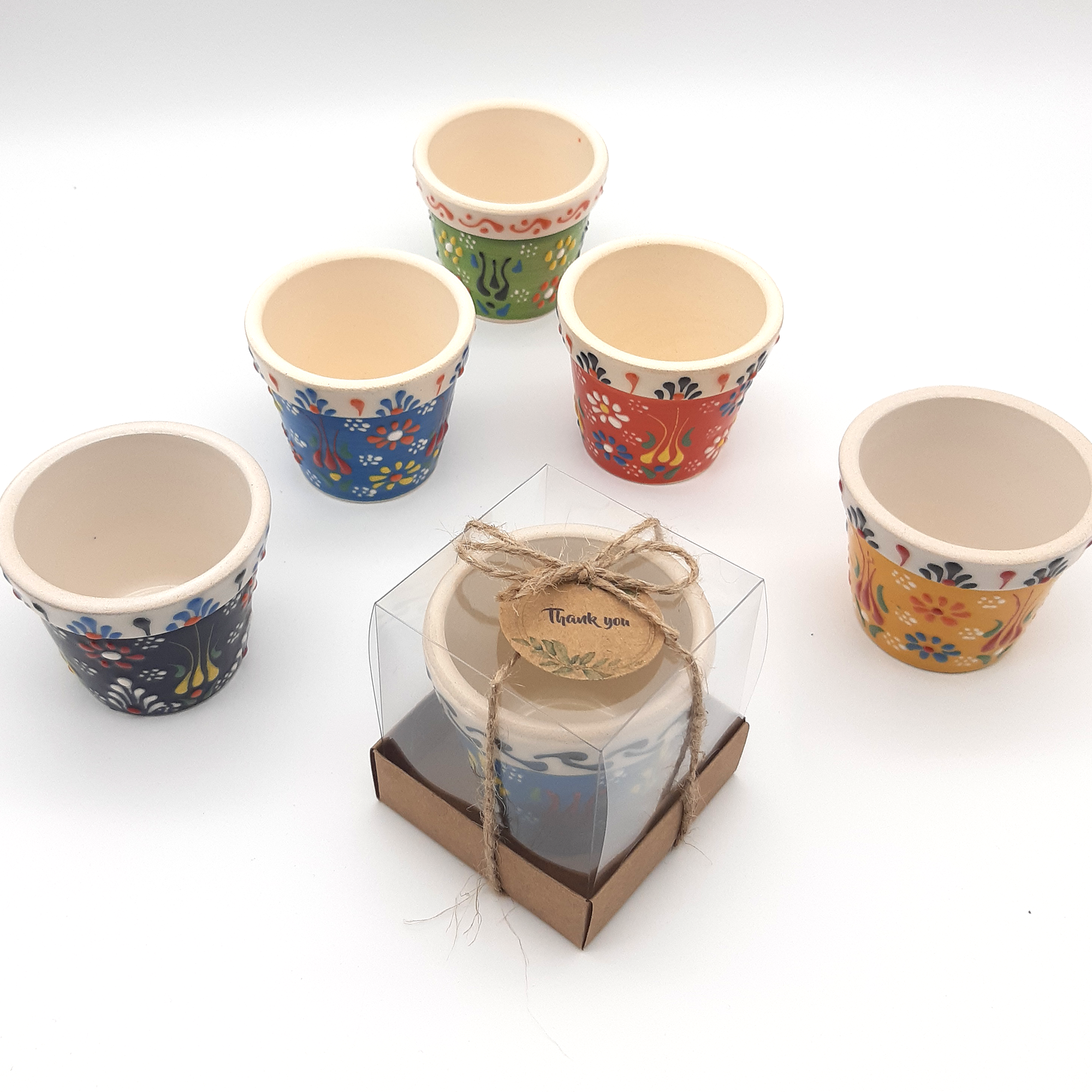 Wedding Favours Bulk ceramic succulent pots in box for Party Gifts for Guest