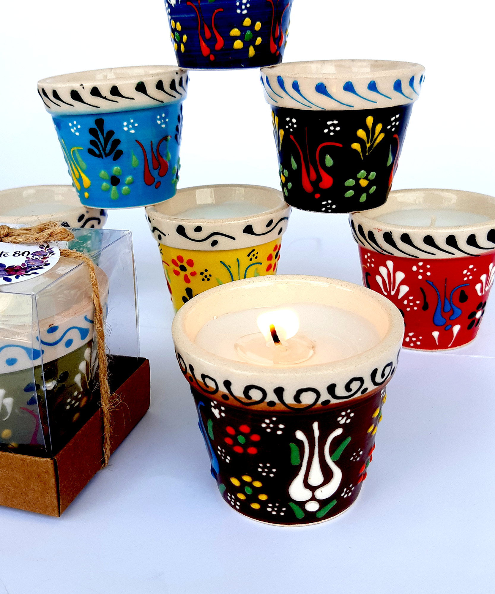 Wedding Favours Bulk Candle in Ceramic Pots with Box for Return gifts